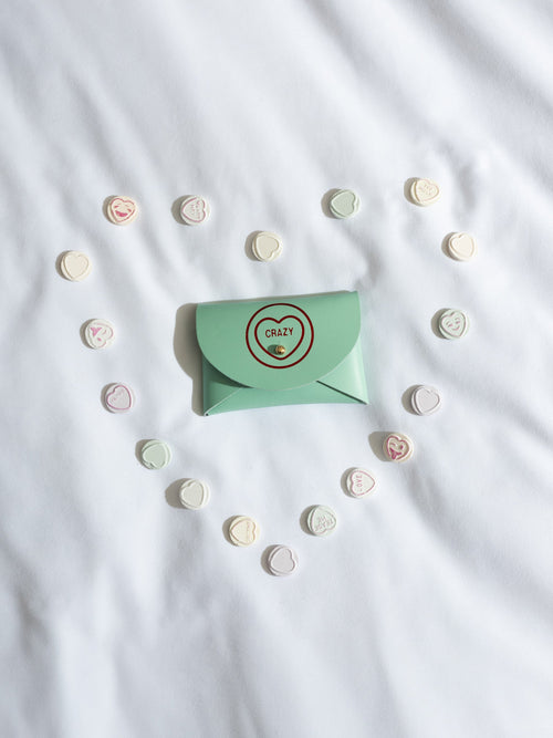 The Mini Purse - Love Hearts Mint Green