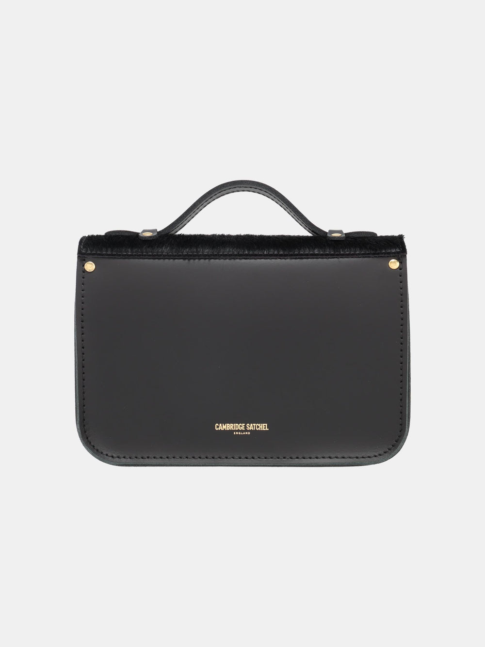 The Mini Satchel - Black hair-on-hide