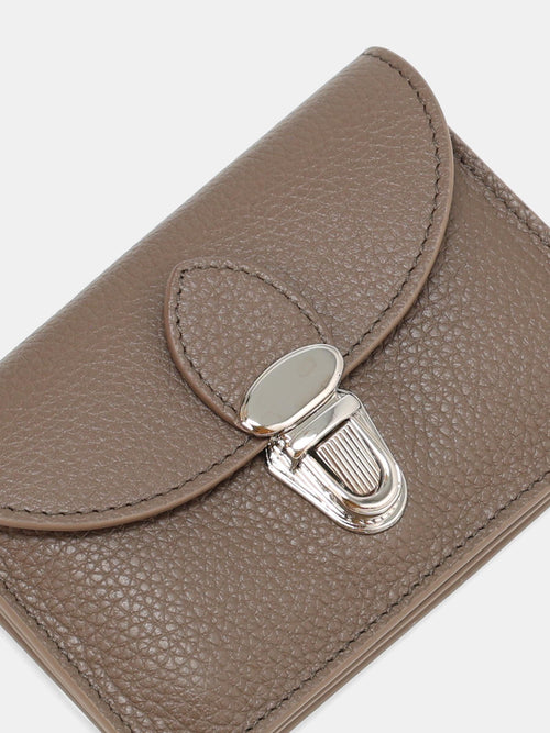 The Small Push Lock Purse - Taupe Celtic