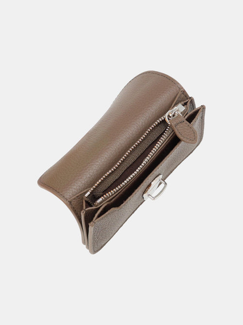 The Small Push Lock Purse - Taupe Celtic
