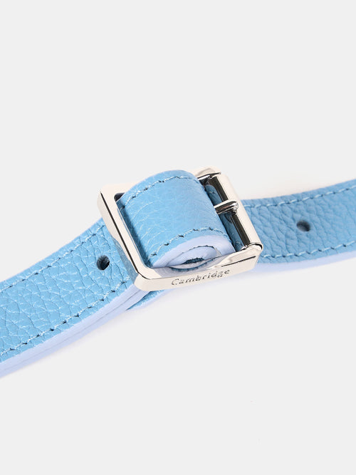 The Crossbody Strap - Cloud Blue Calf Grain