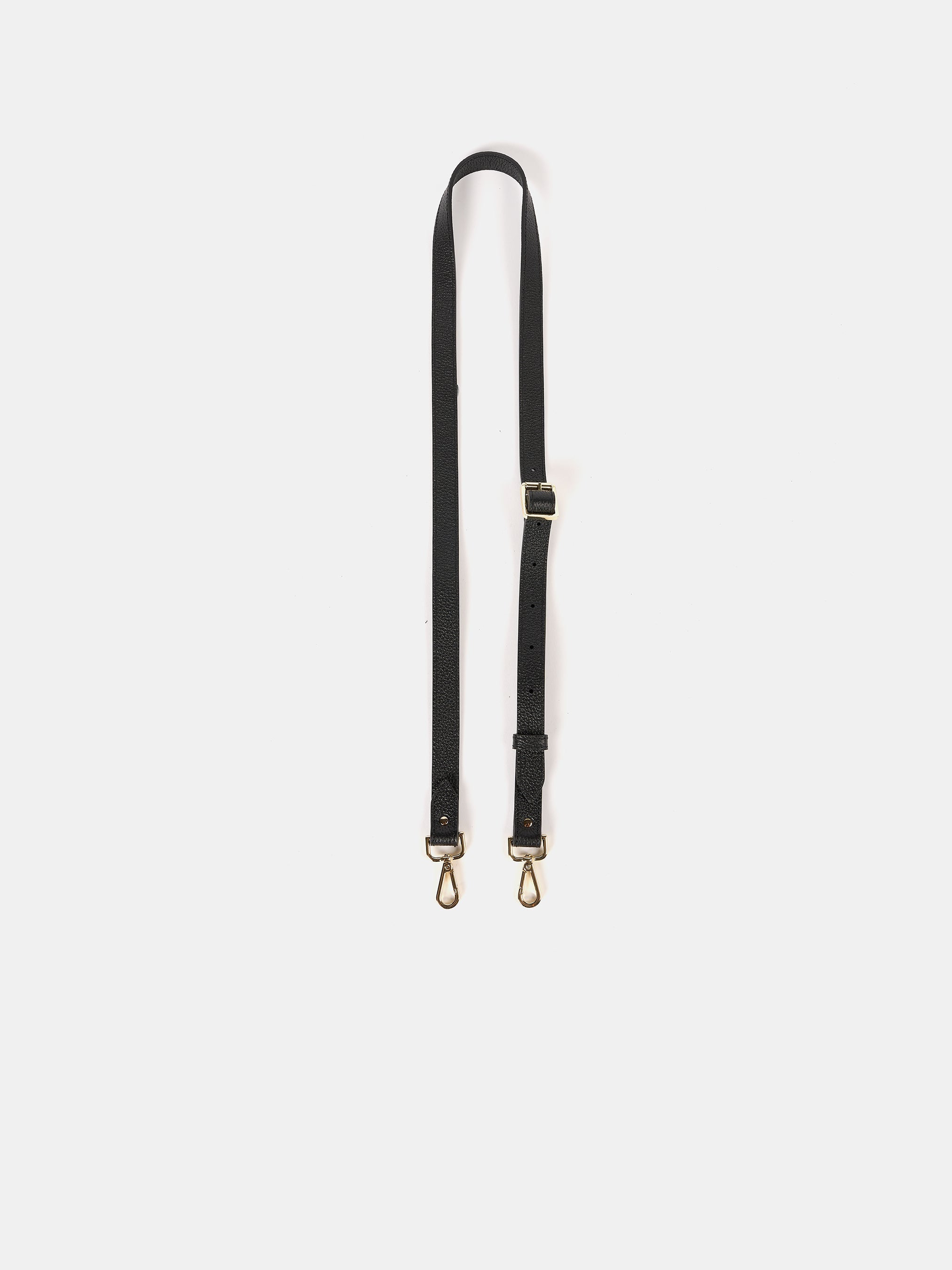 The Crossbody Strap - Black Calf Grain