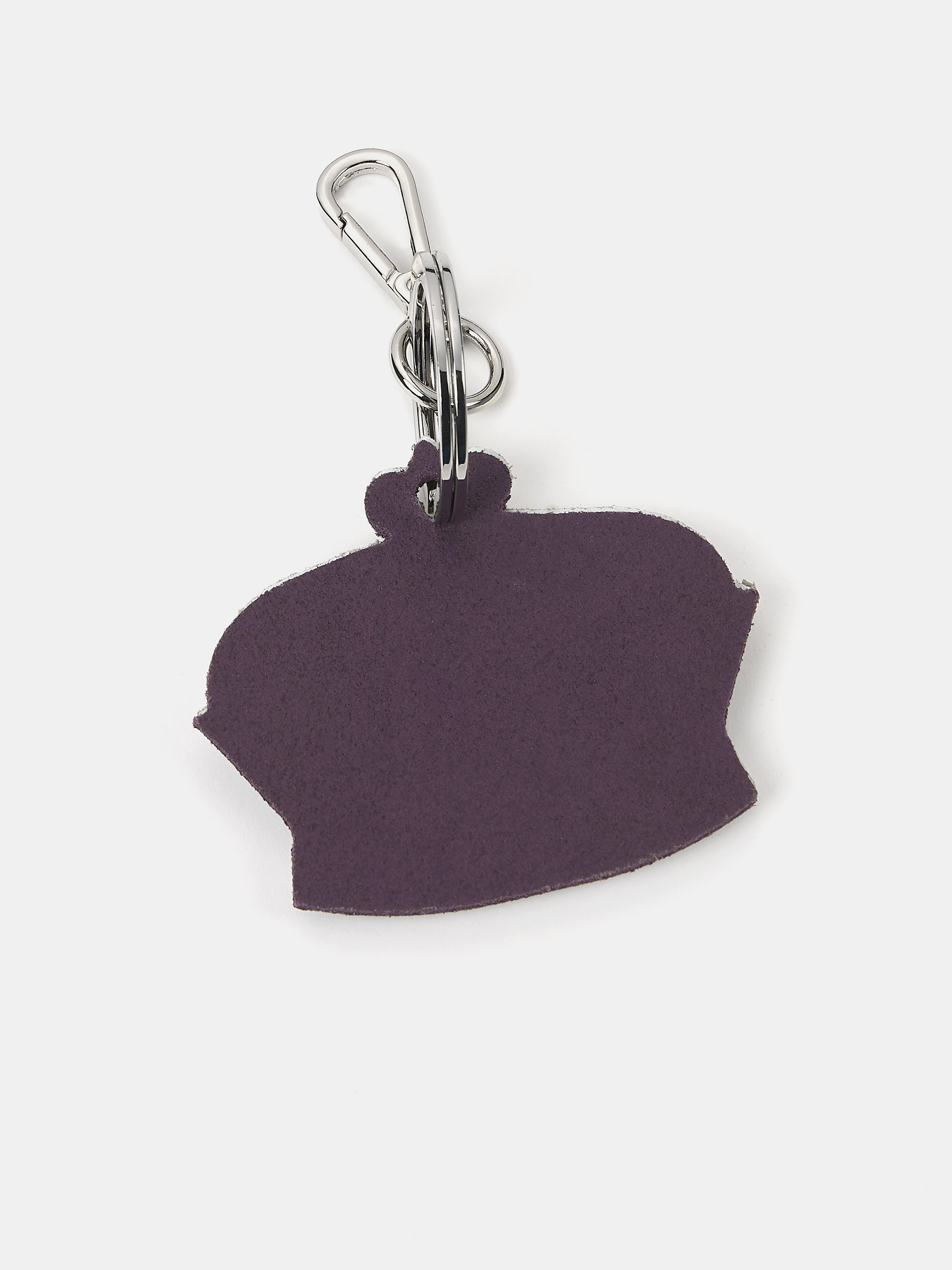 The Crown Charm - Purple & Silver Saffiano