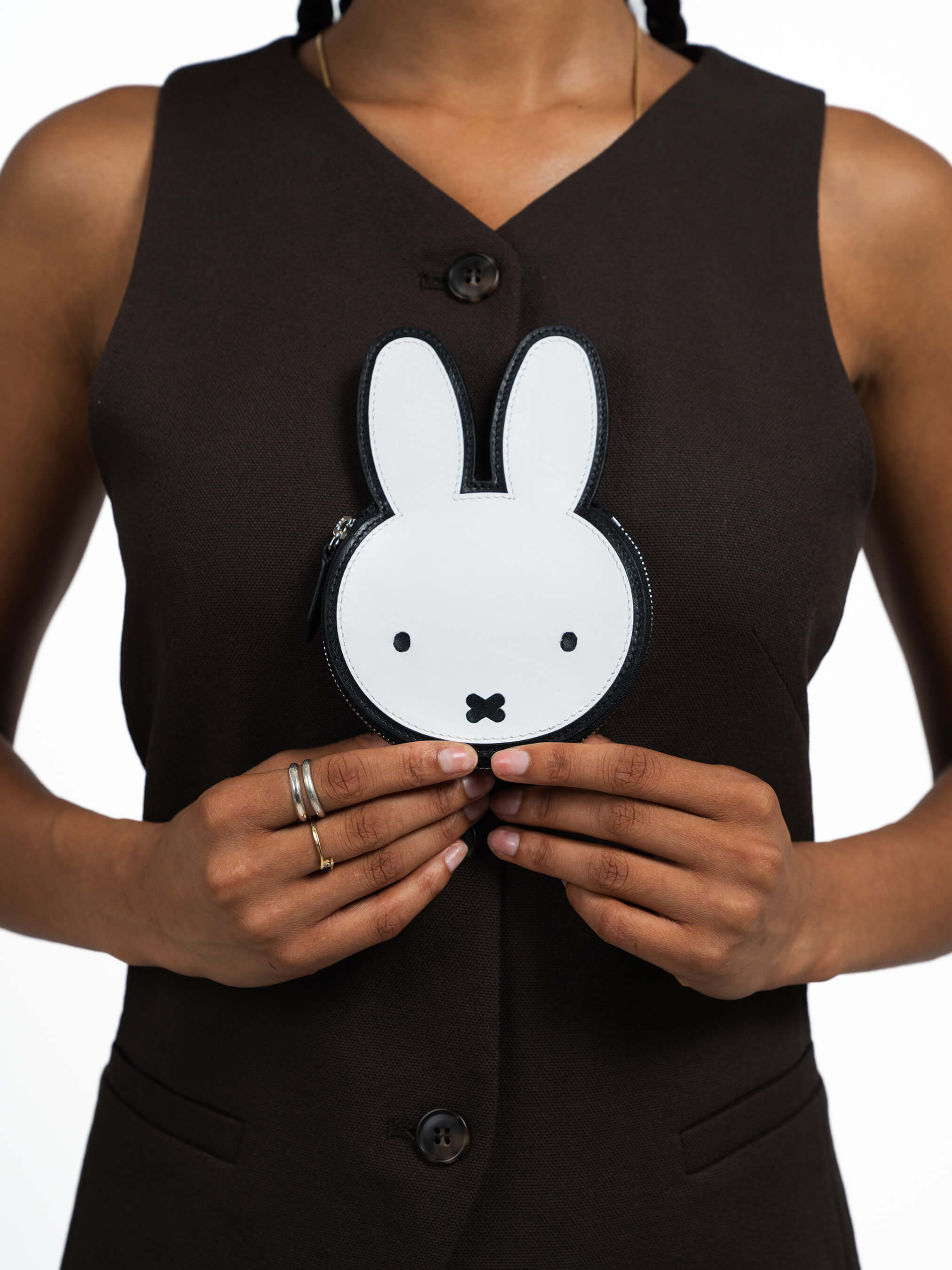 The Miffy Face Wallet - Black & Brilliant White | Cambridge Satchel