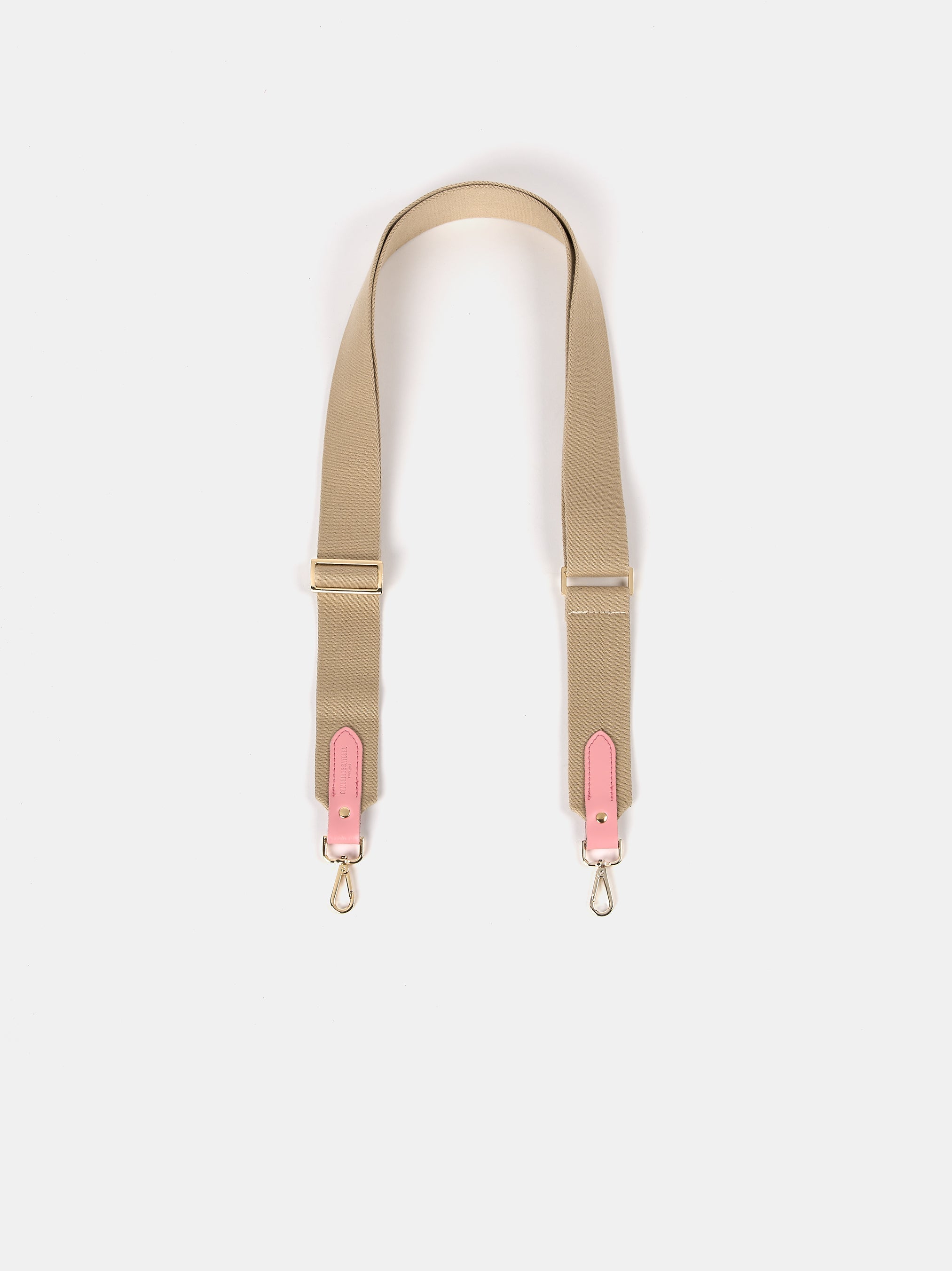 The Webbing Shoulder Strap - Sand & Pink Icing