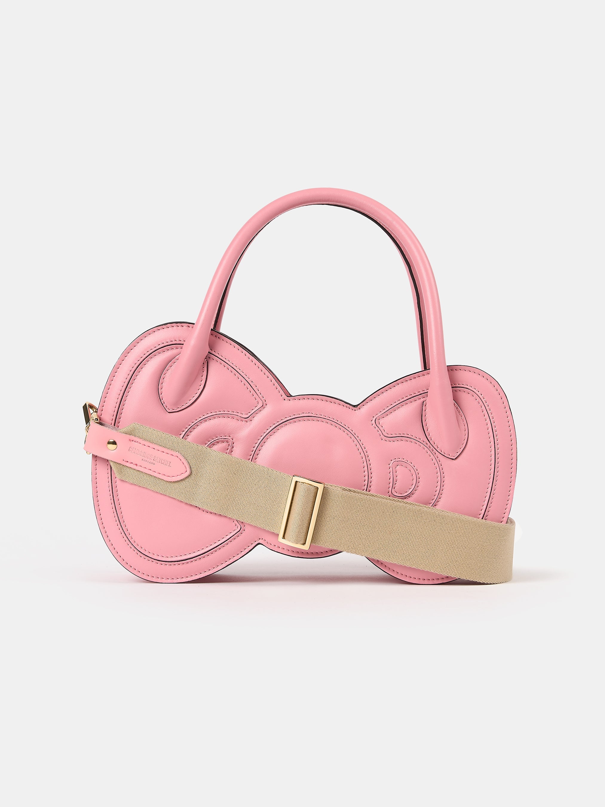 The Webbing Shoulder Strap - Sand & Pink Icing