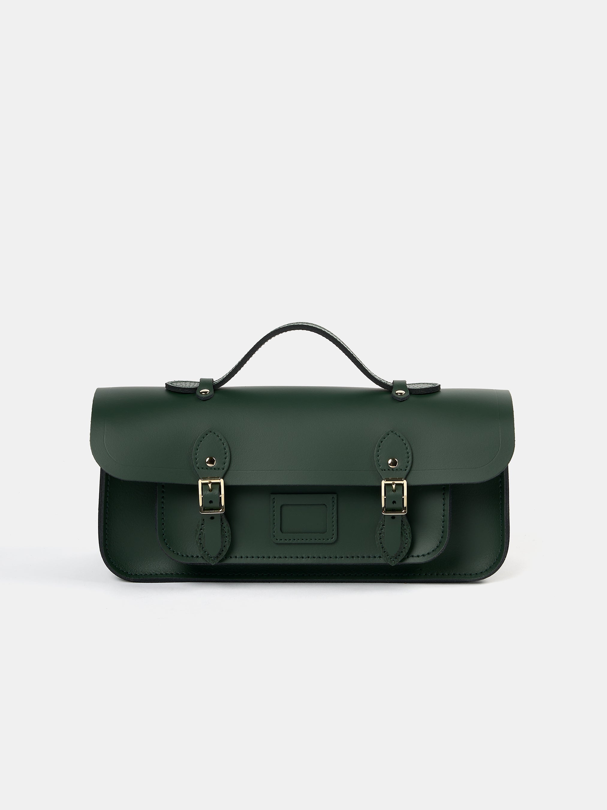 The Long Satchel - Racing Green & Racing Green Celtic Grain