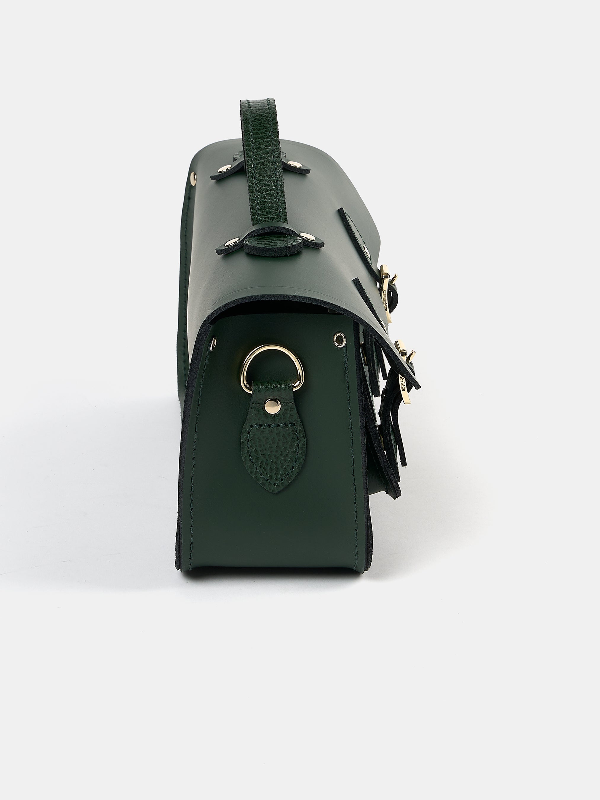 The Long Satchel - Racing Green & Racing Green Celtic Grain