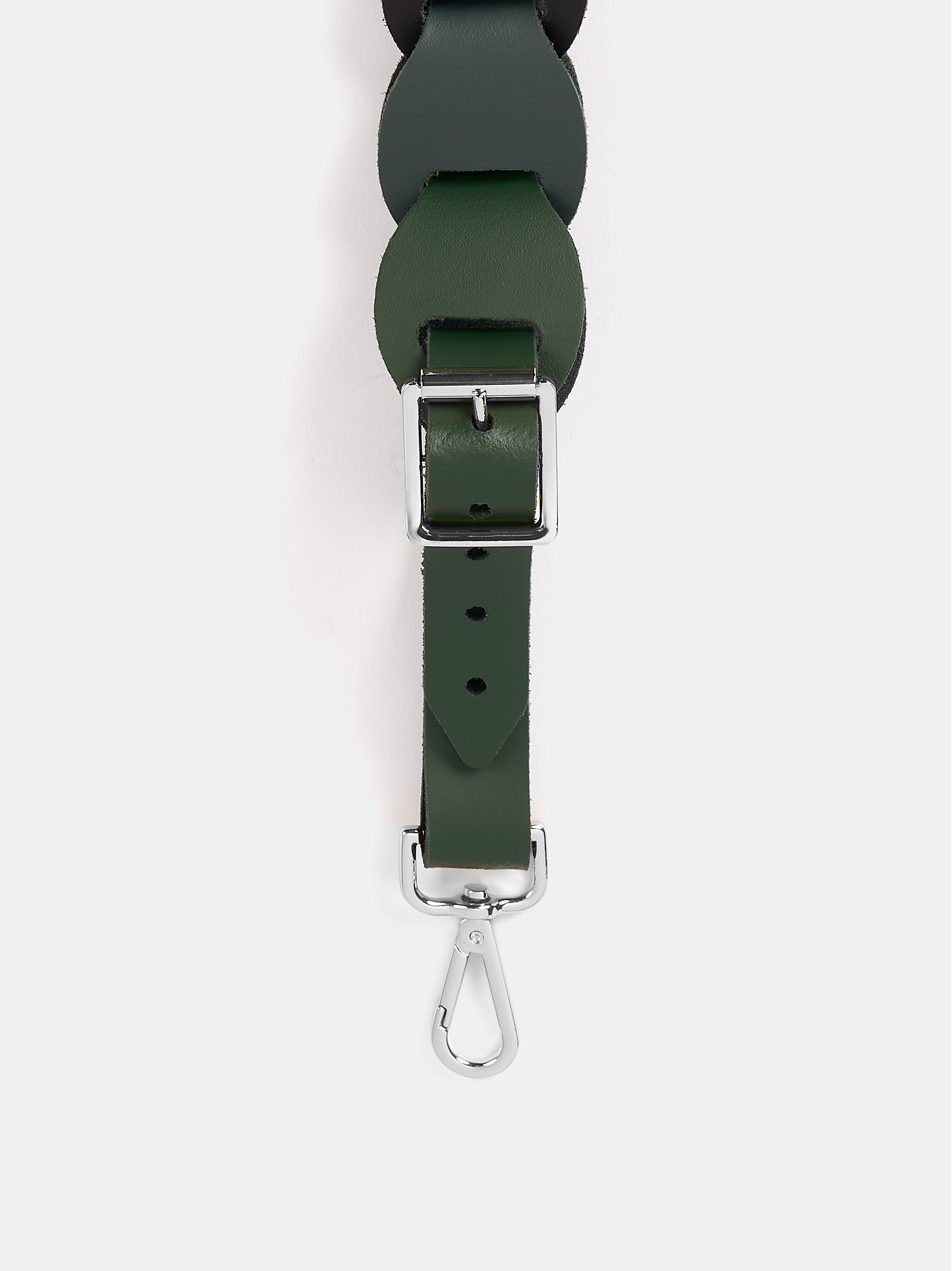 The Link Strap - Racing Green Tri-Colour & Nickel Hardware