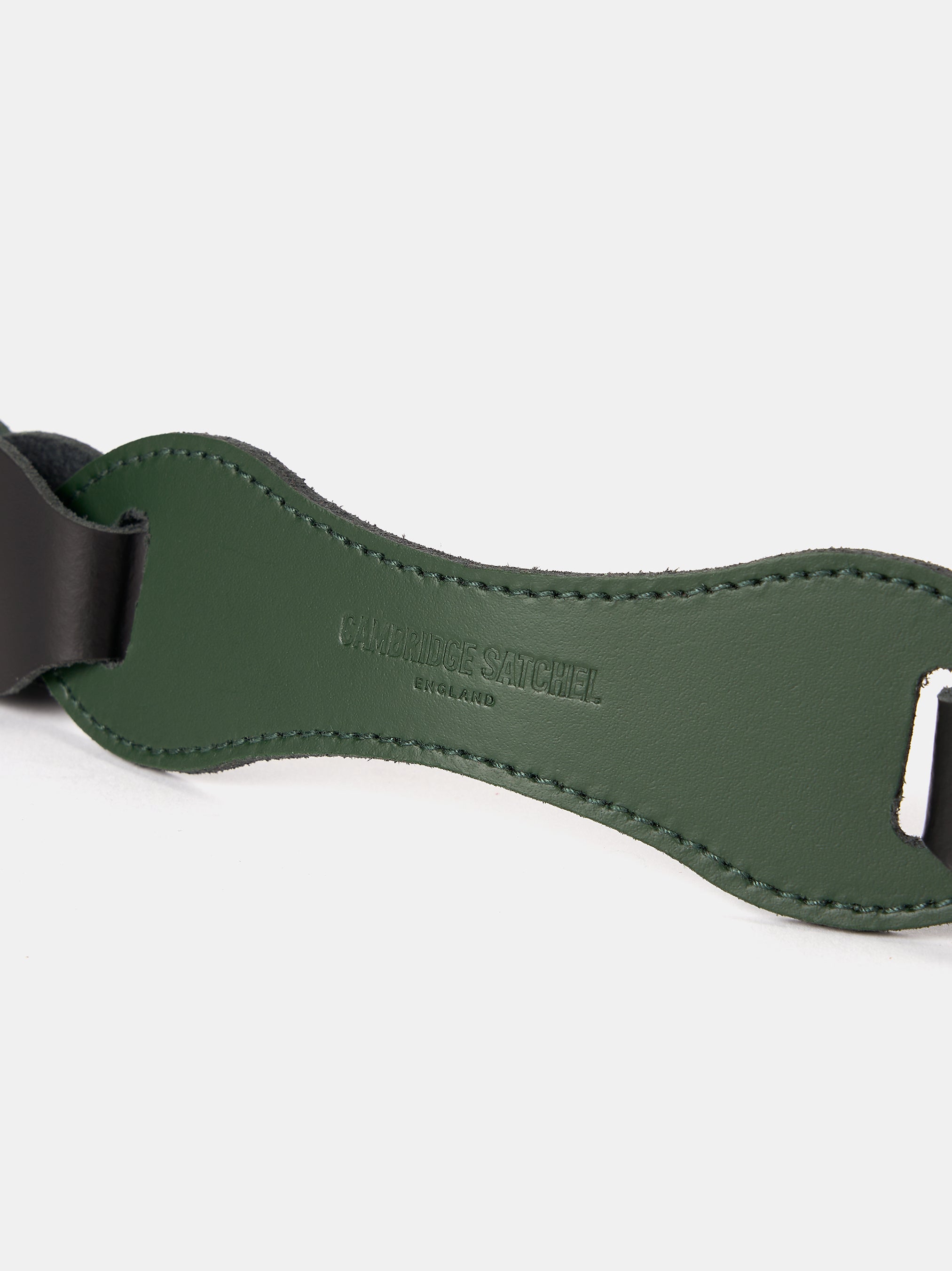 The Link Strap - Racing Green Tri-Colour & Nickel Hardware