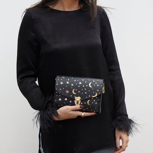 Starstruck on Navy Cambridge Satchel Leather Cross Body & Clutch Bag