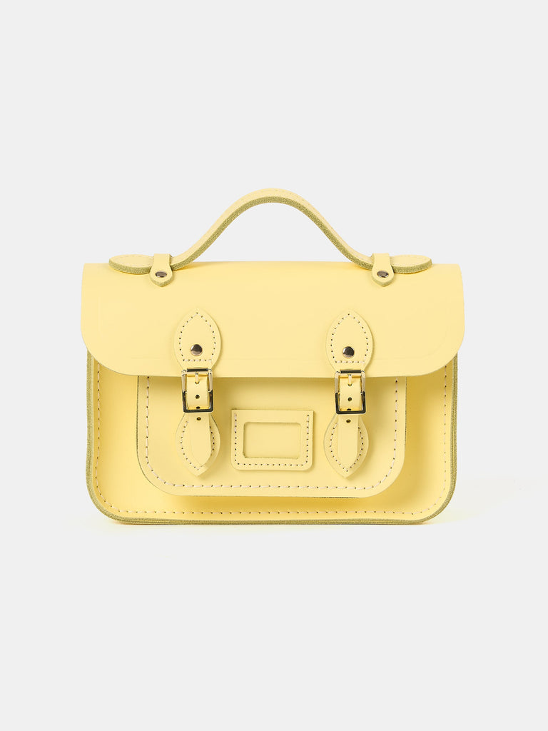 Leather Mini Satchel Bag - Yellow | Cambridge Satchel