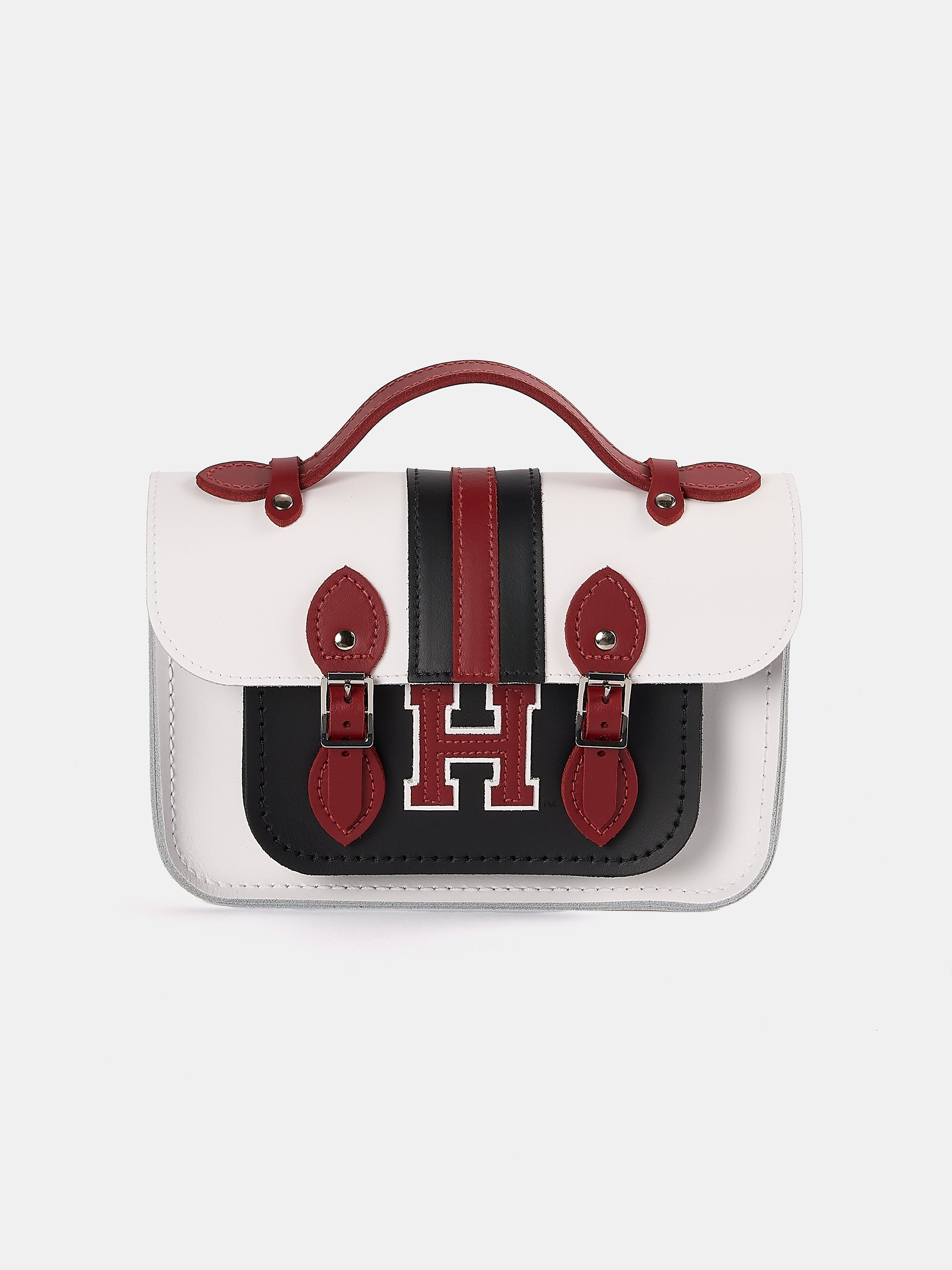 Mini Satchel - White with Harvard Stripe | Cambridge Satchel