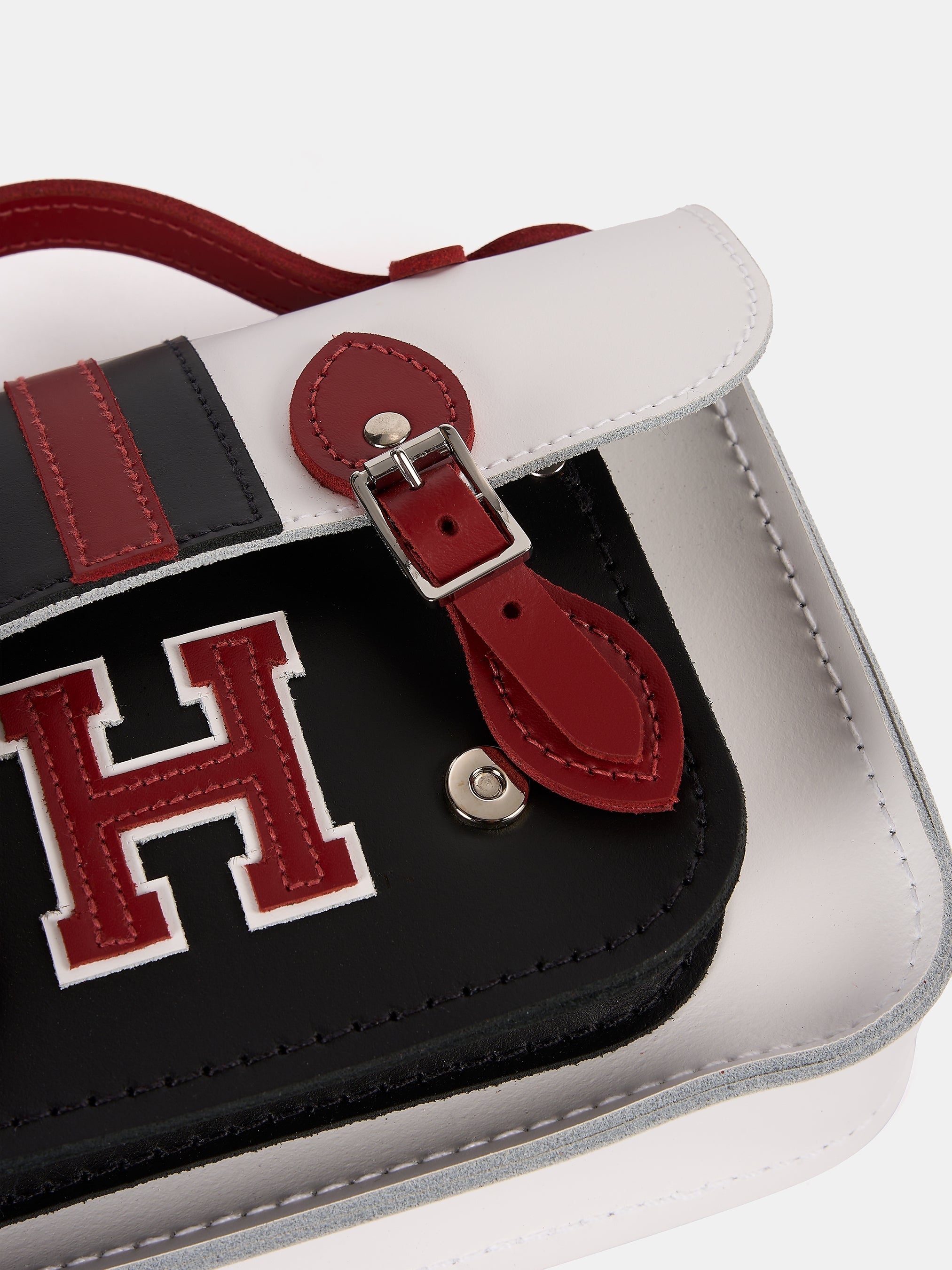 Mini Satchel - White with Harvard Stripe | Cambridge Satchel