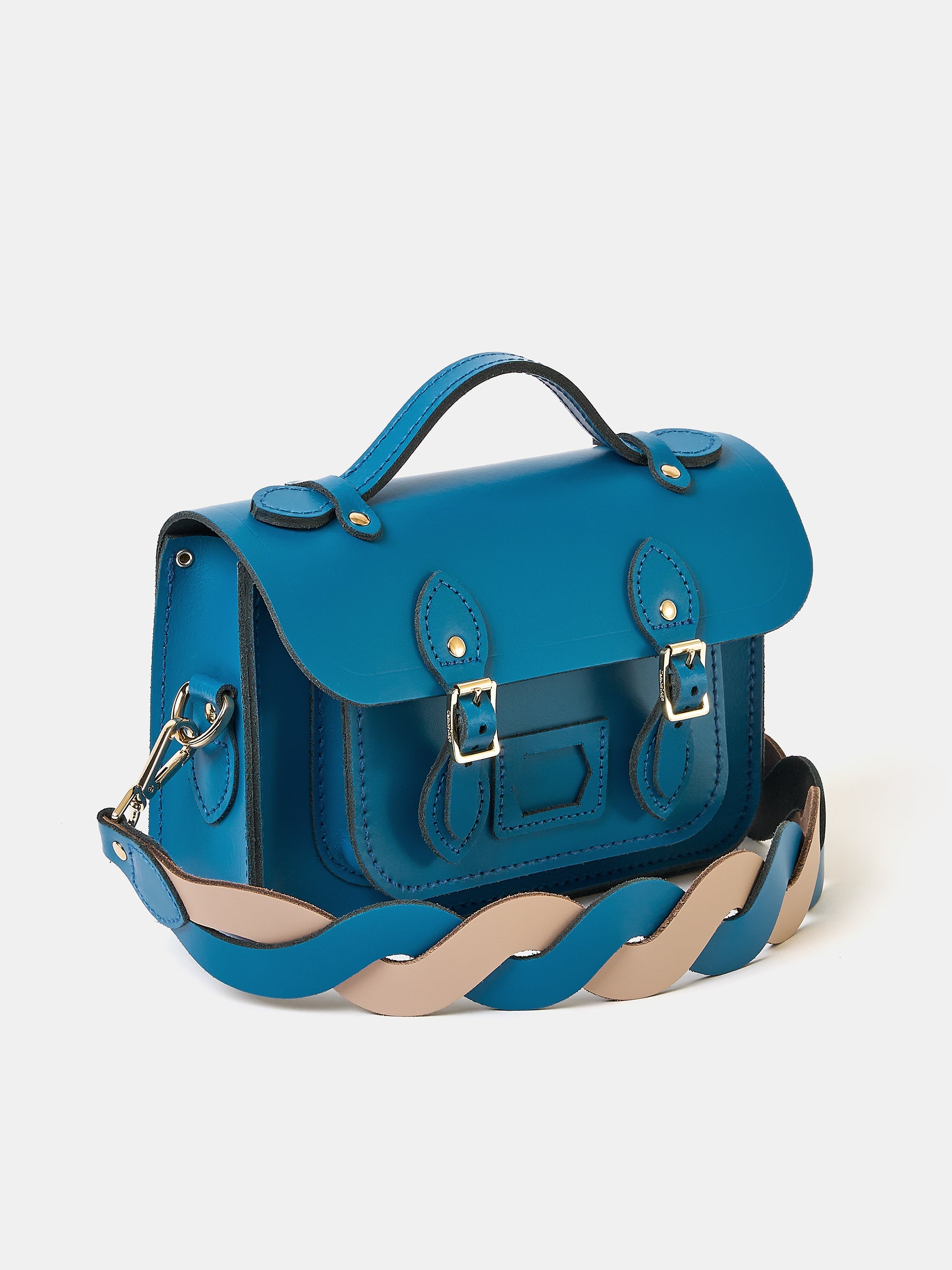 The Mini - Shiz Blue with Bi-Colour Twisted Strap