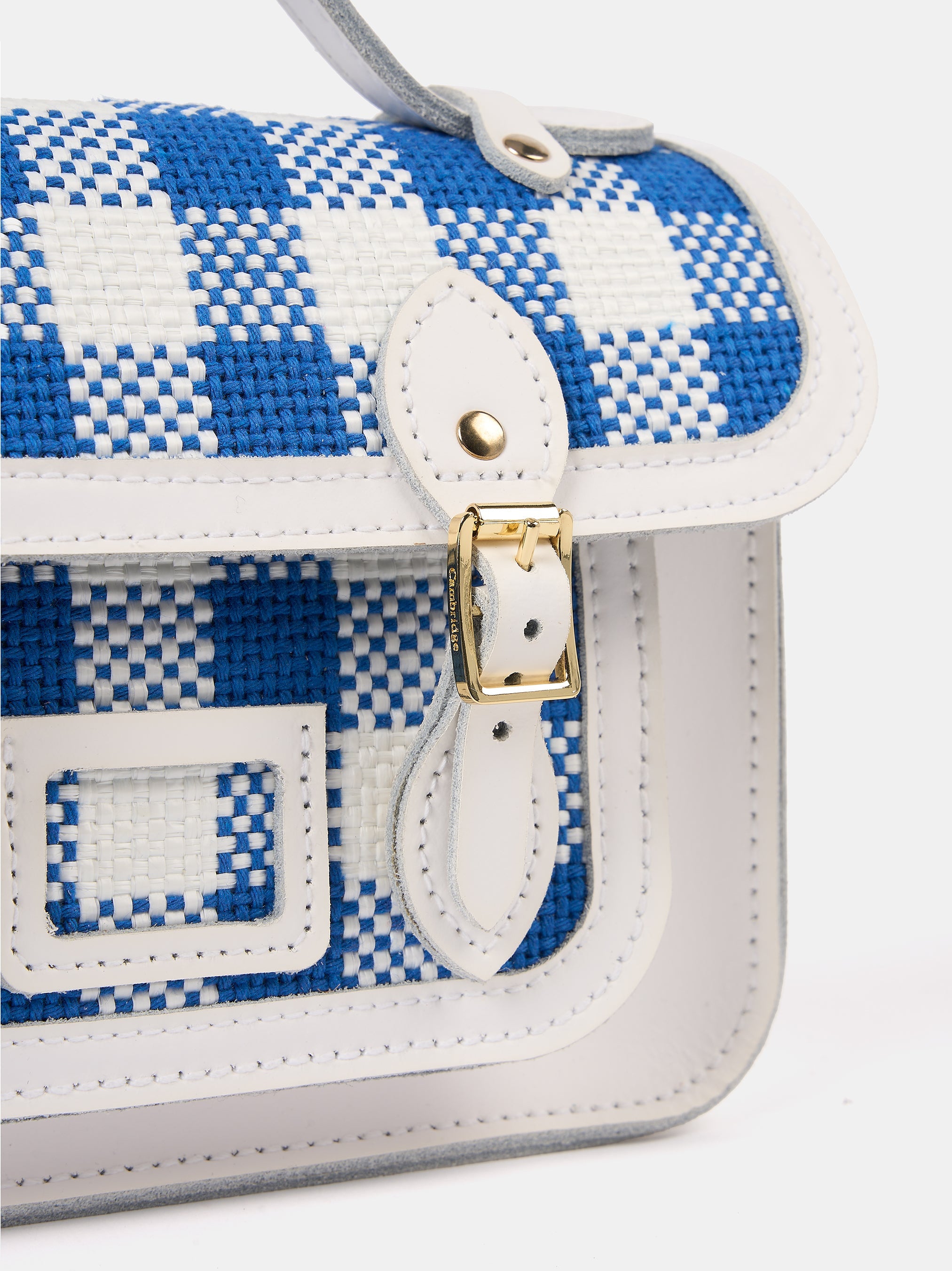 The Mini - Ultramarine Blue Plaid & Brilliant White