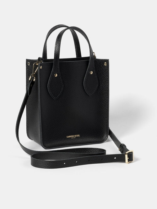 The Mini Tote - Black Celtic Grain - Cambridge Satchel US Store