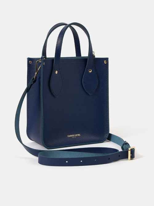 The Mini Tote - Blueberry Saffiano - Cambridge Satchel US Store