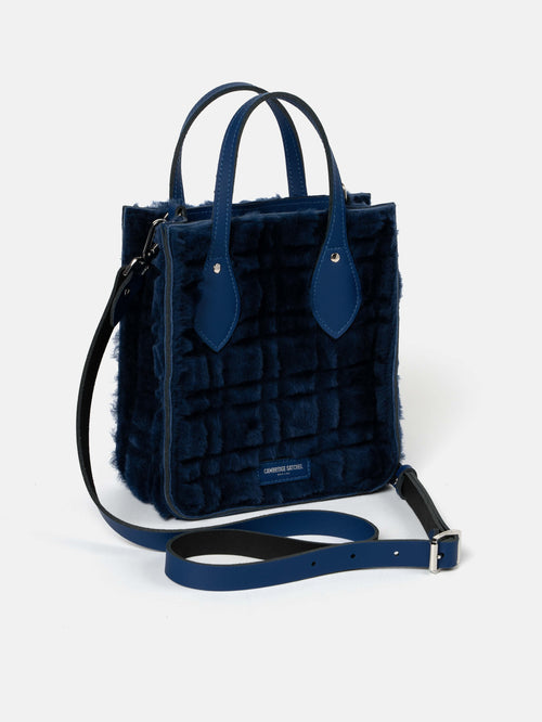 The Mini Tote - Electric Blue Merino