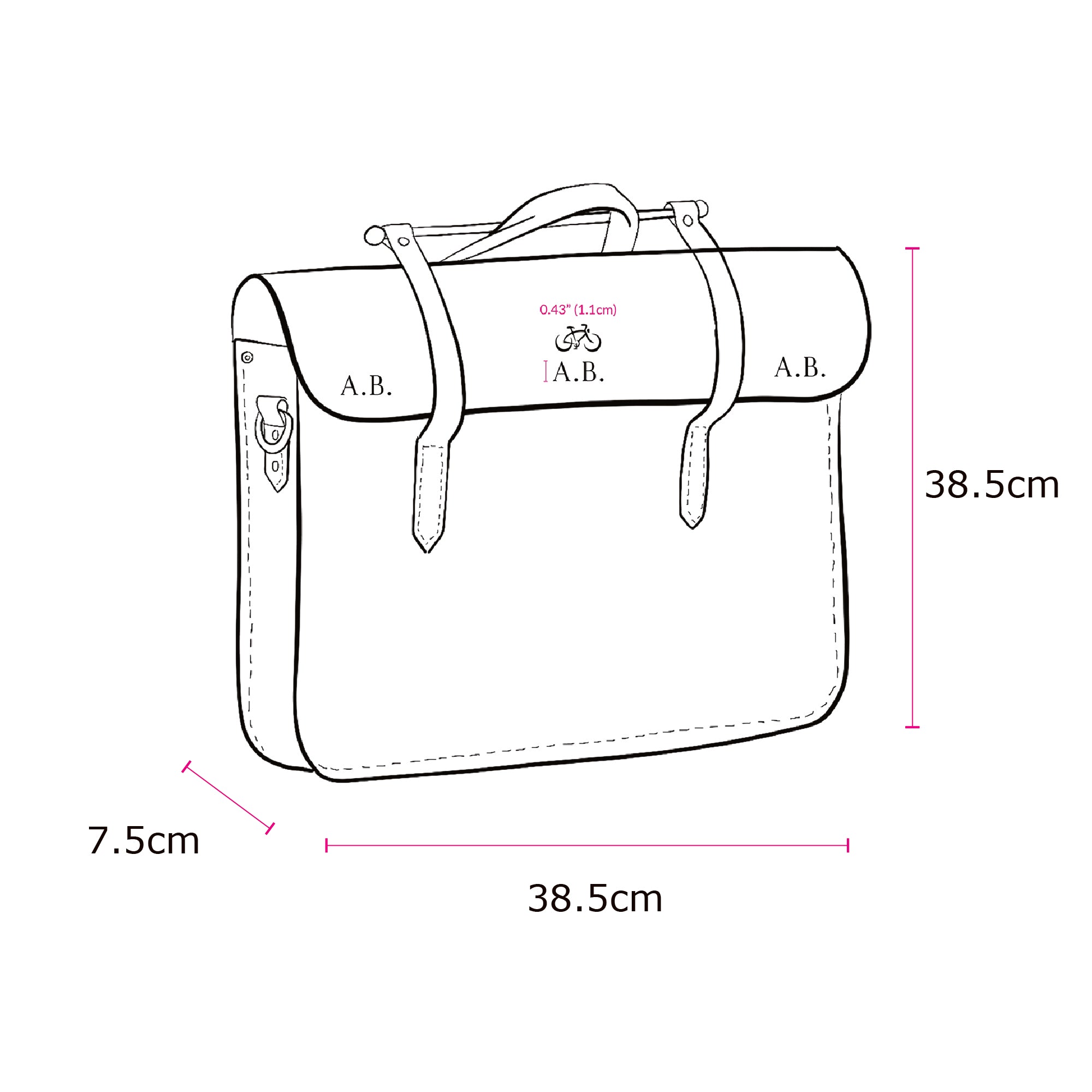 Music Laptop Bag - Navy & Tan | Cambridge Satchel