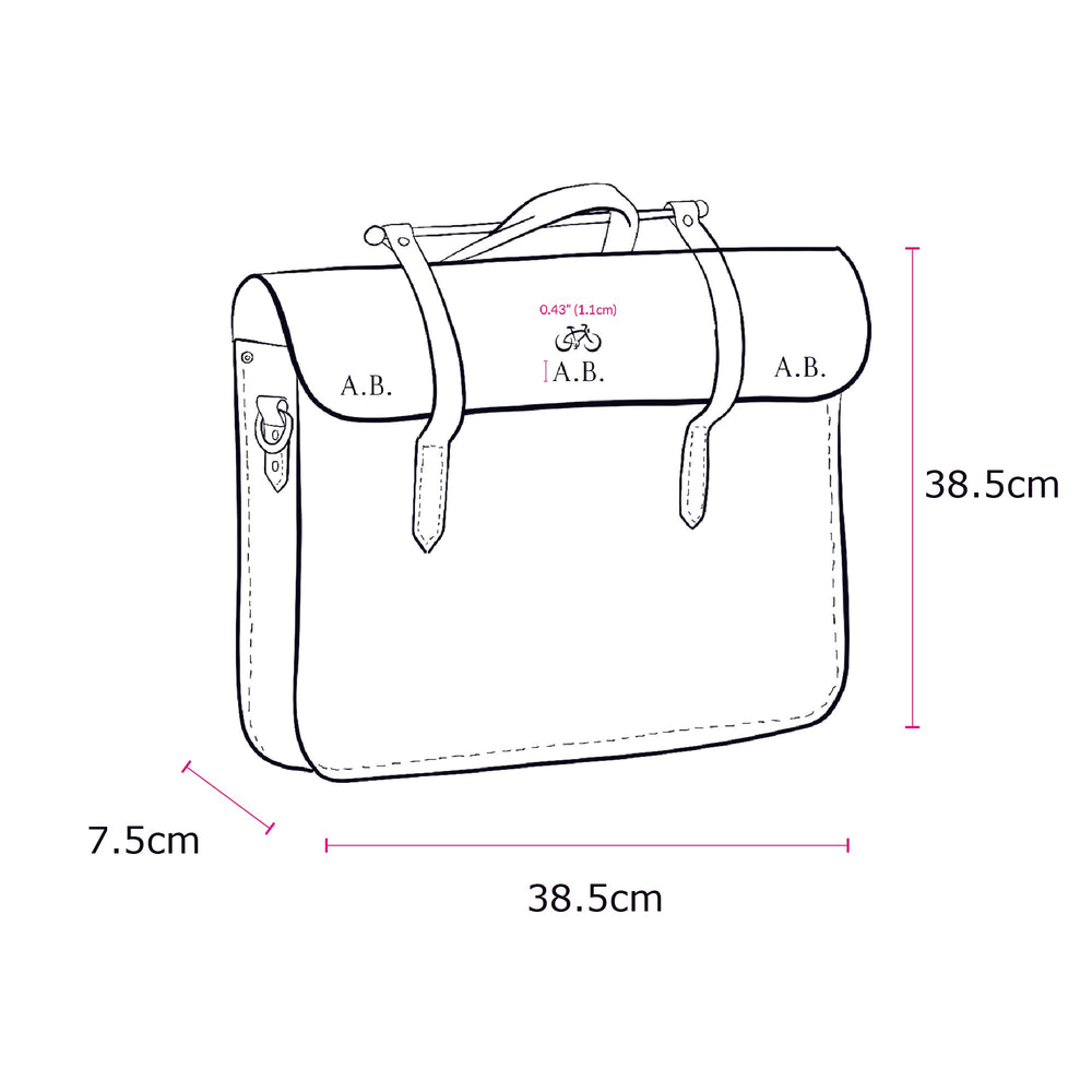 The Music Case - Navy & Tan - Cambridge Satchel US Store
