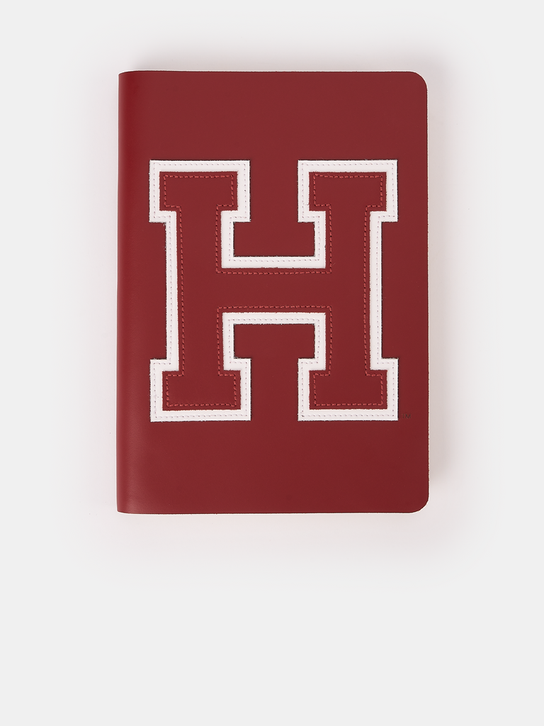 A5 Leather Notebook - Red with Harvard H | Cambridge Satchel