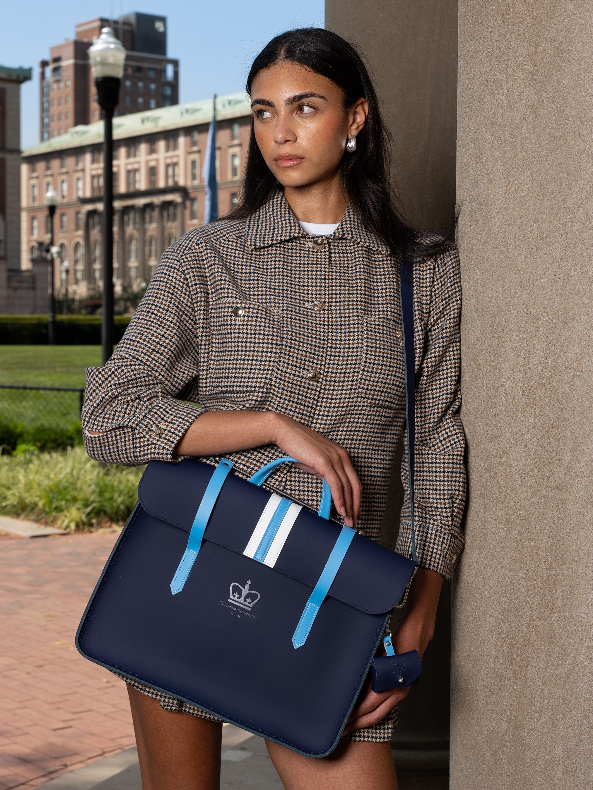 Music Laptop Bag - Midnight with Columbia University Stripe