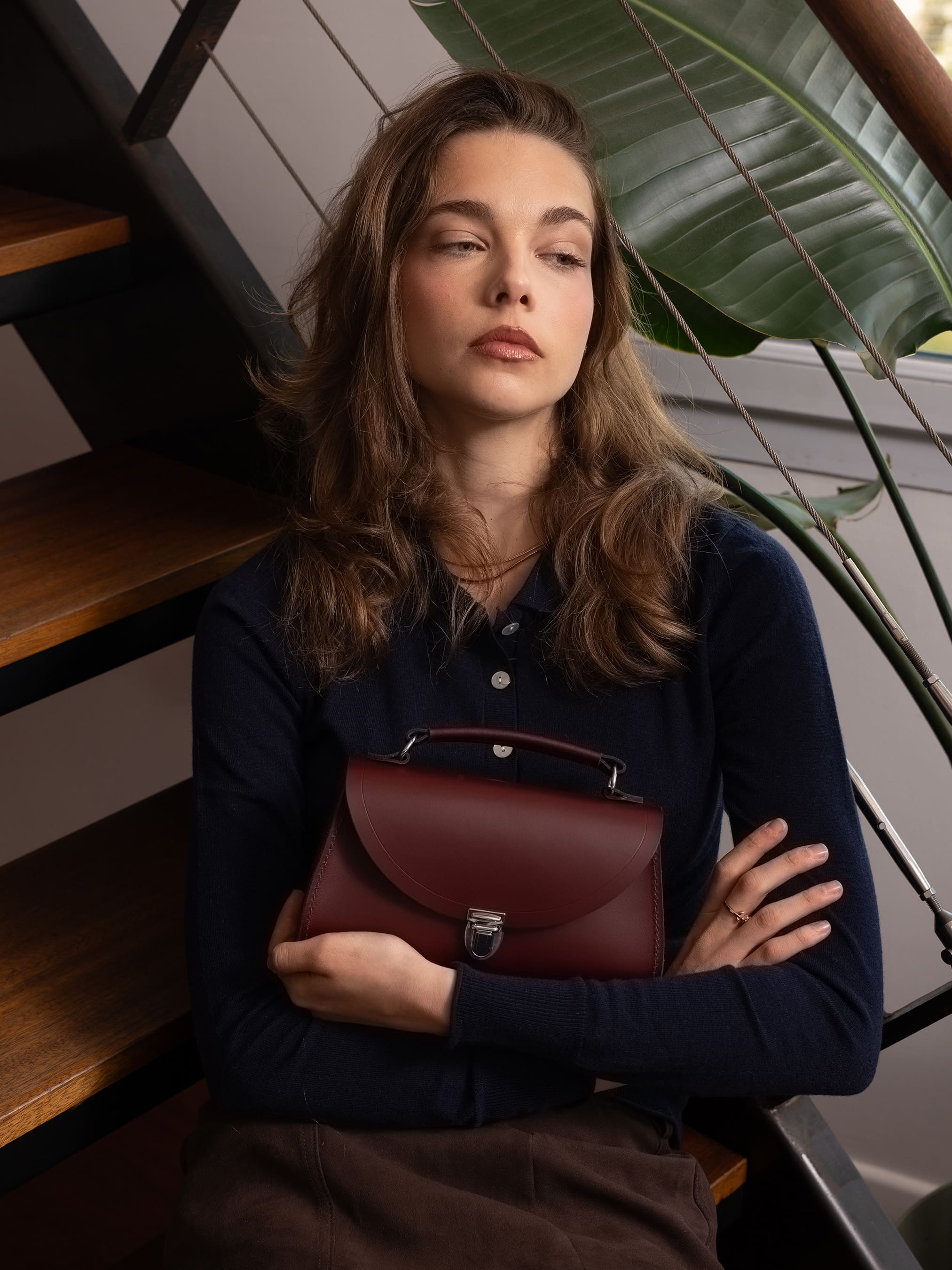 The Mini Poppy -  Oxblood