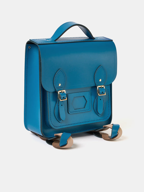 The Small Portrait Backpack - Shiz Blue with Bi-Colour Twisted Strap