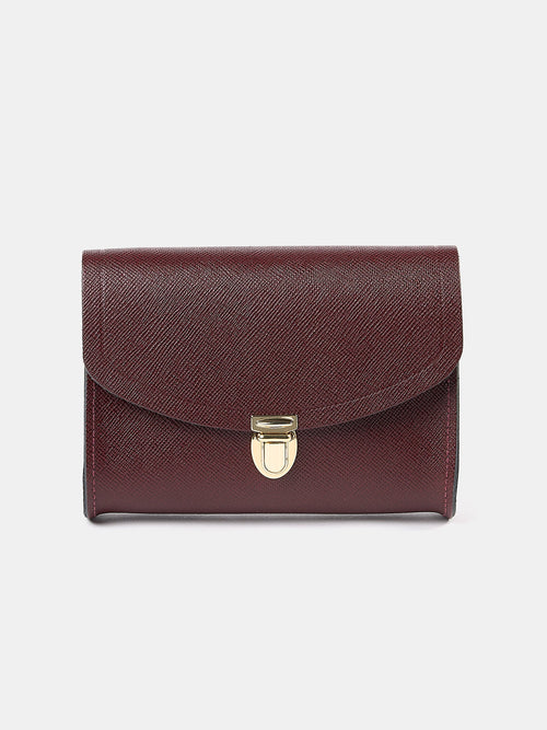 The Pushlock - Oxblood Saffiano