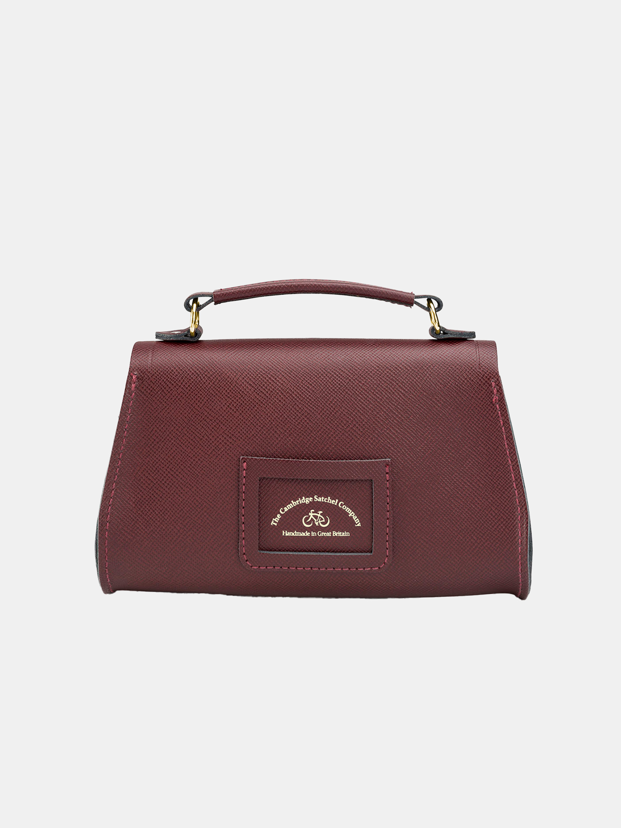 The Mini Poppy - Oxblood Saffiano