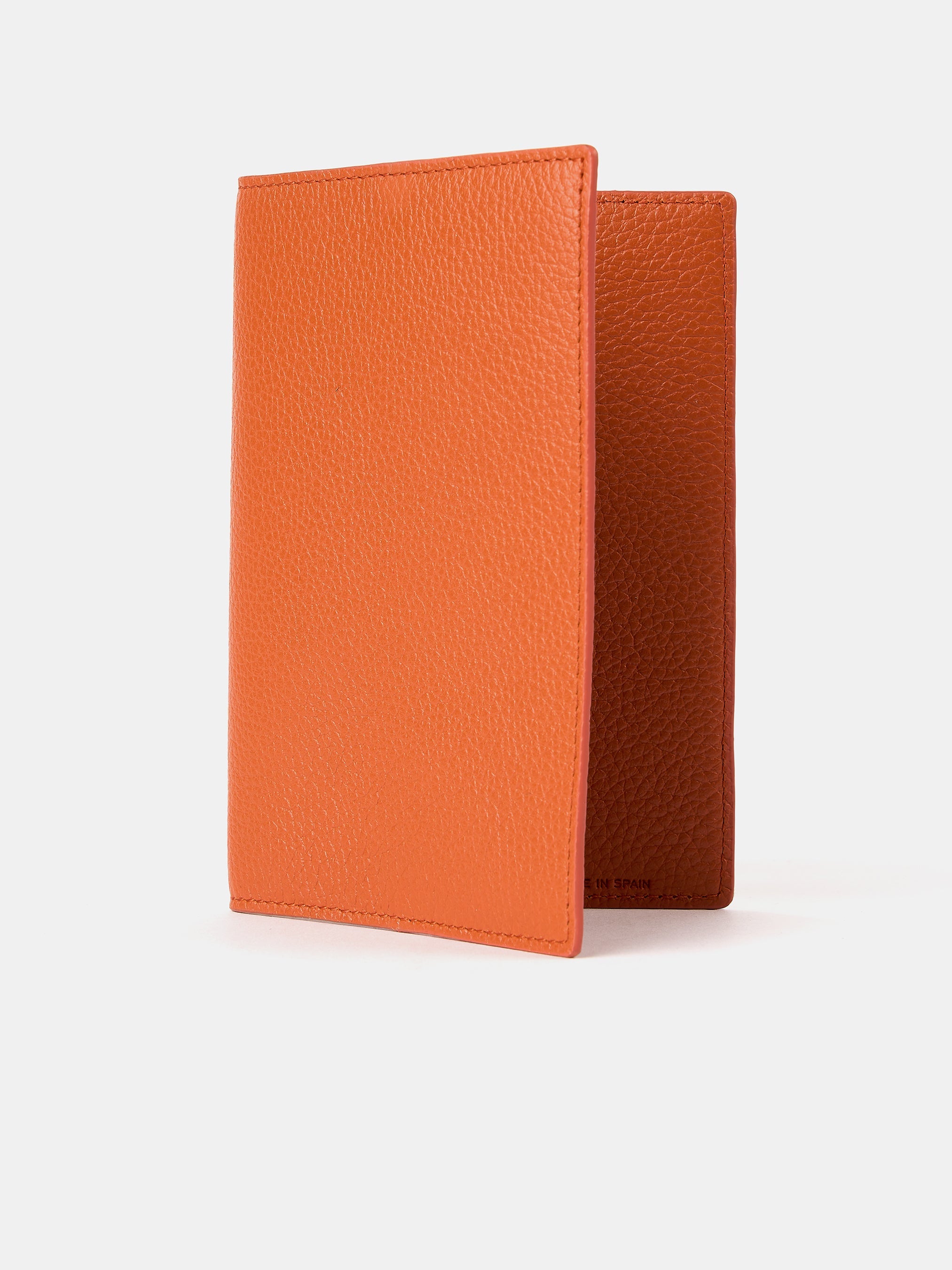 The Passport Cover - Ochre Madras Grain with Tartan