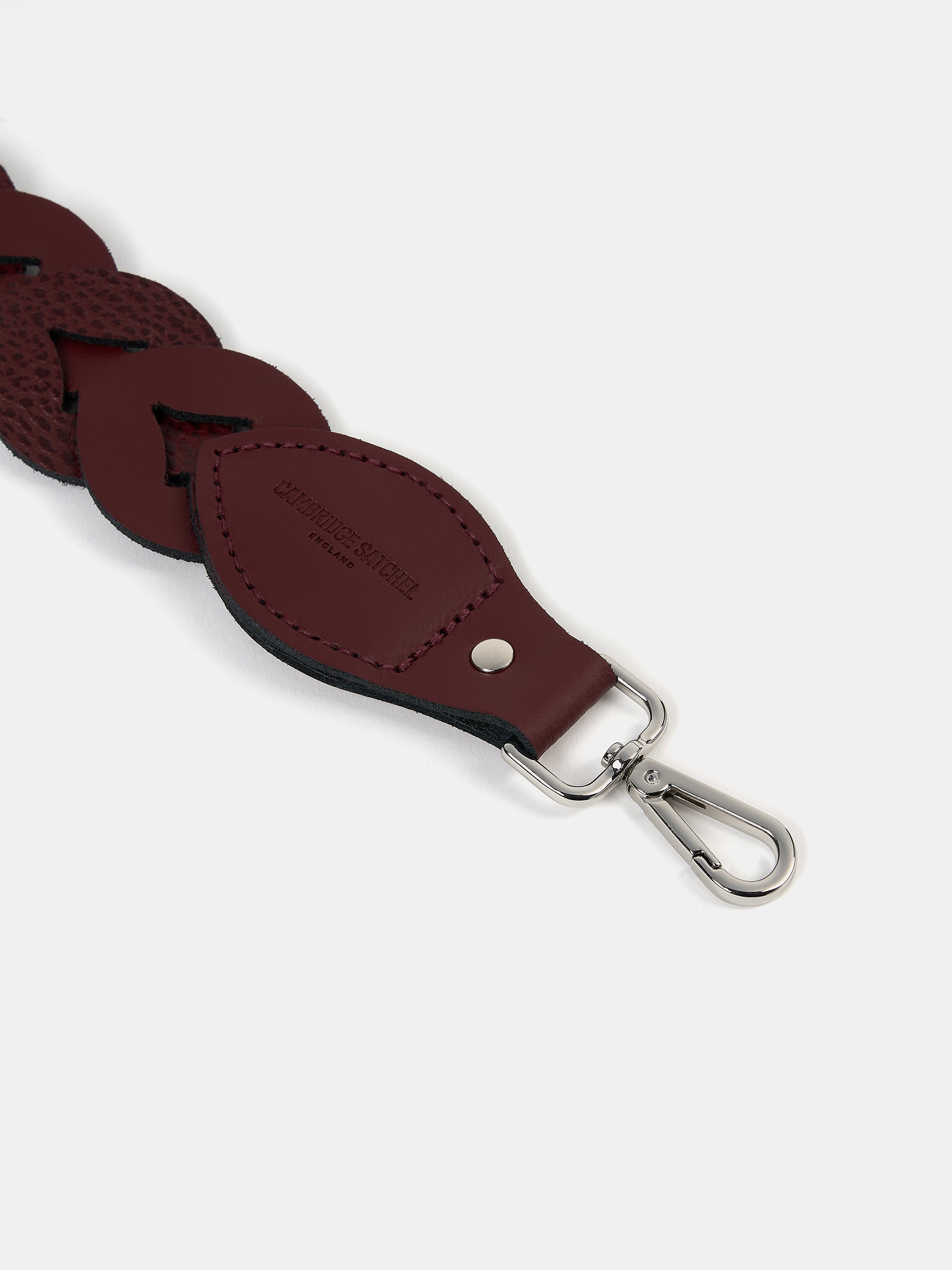 The Plaited Shoulder Strap - Oxblood & Oxblood Celtic Grain