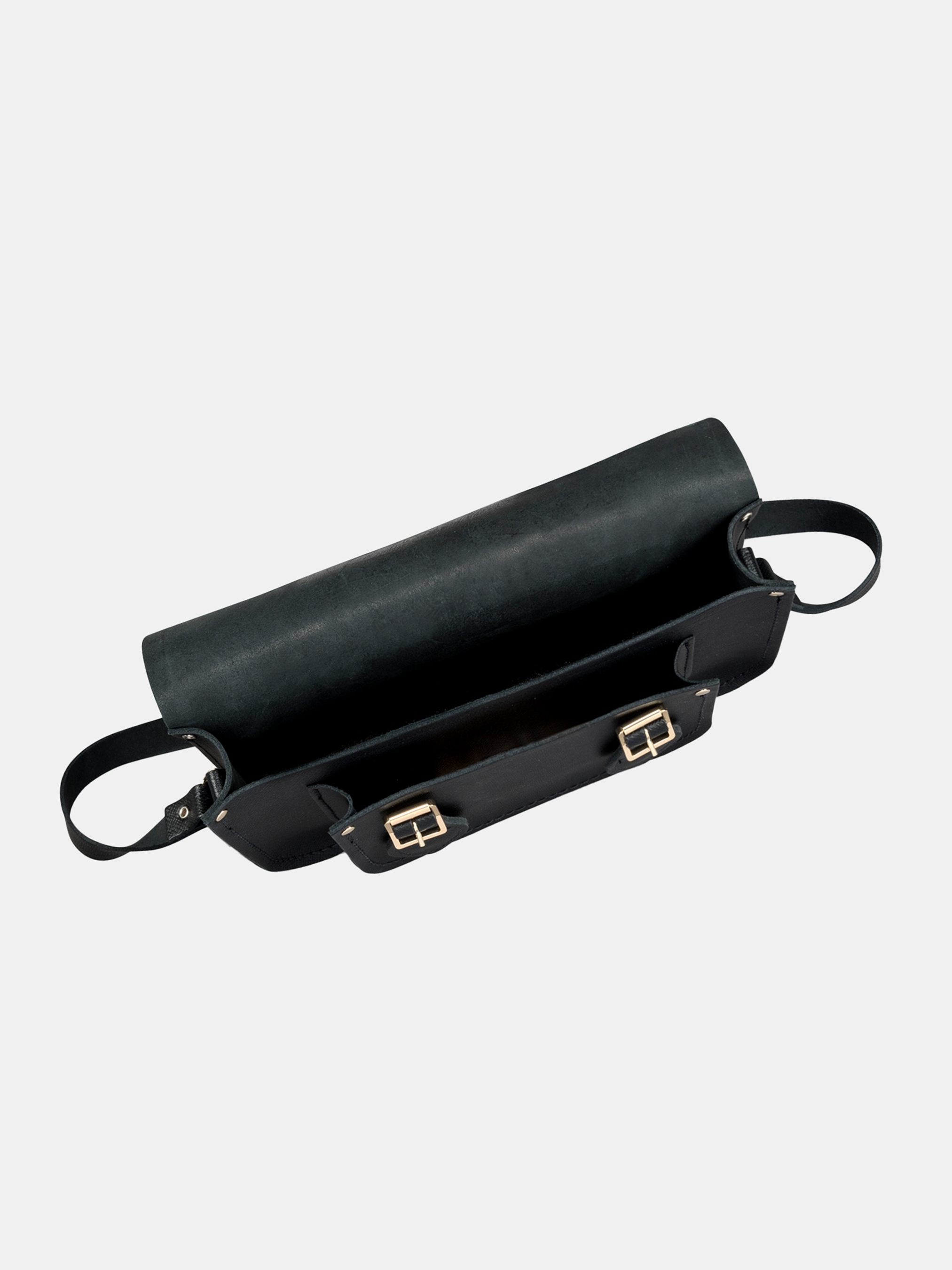 The 11 Inch Satchel - Black Saffiano