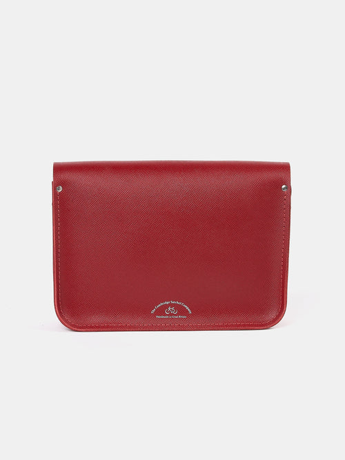 The 11 Inch Satchel - Red Saffiano