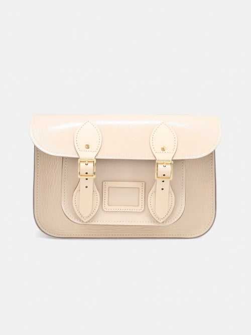 The 11 Inch Satchel - Vanilla Patent