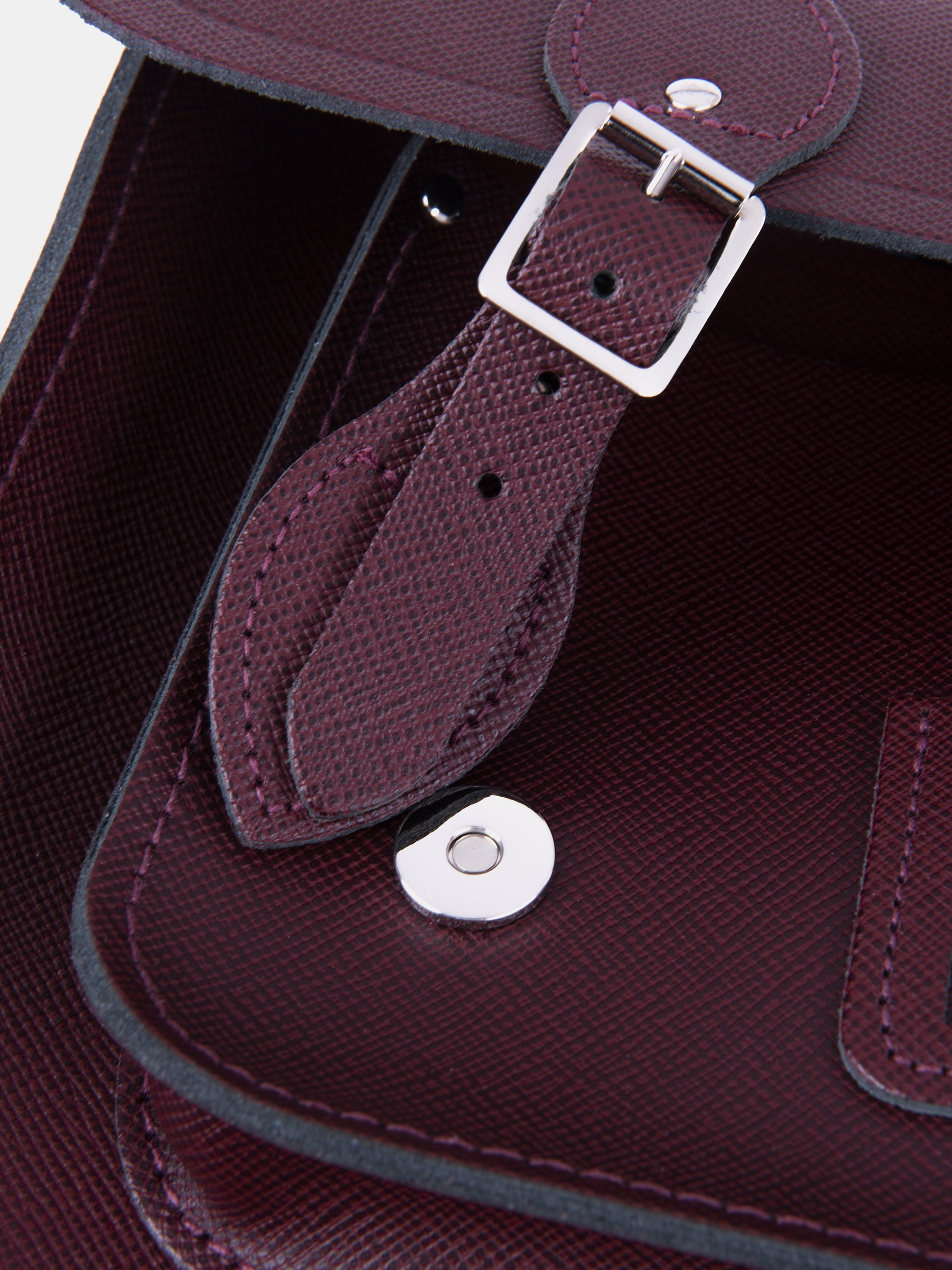 The 14 Inch Satchel - Oxblood Saffiano