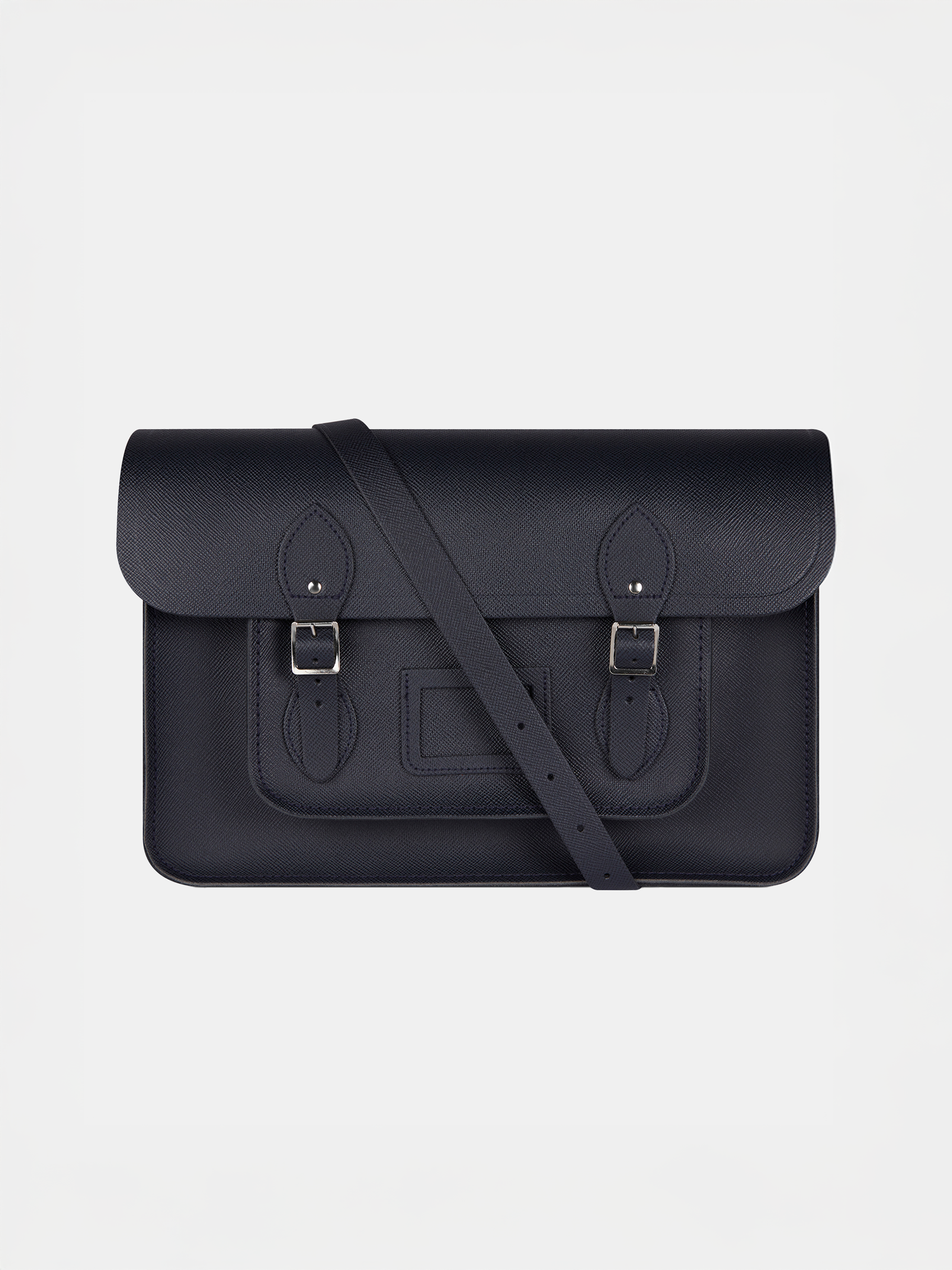 The 15 Inch Satchel - Navy Saffiano