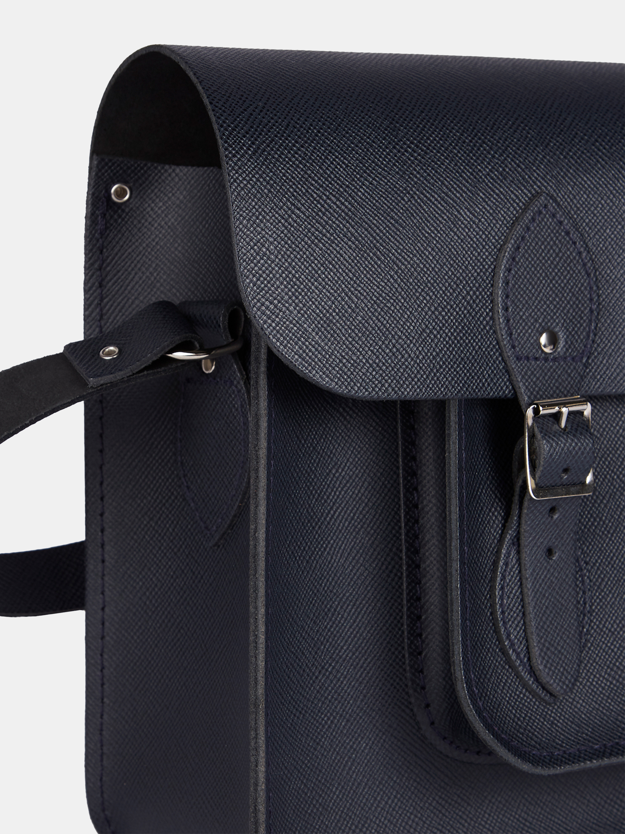 The 15 Inch Satchel - Navy Saffiano