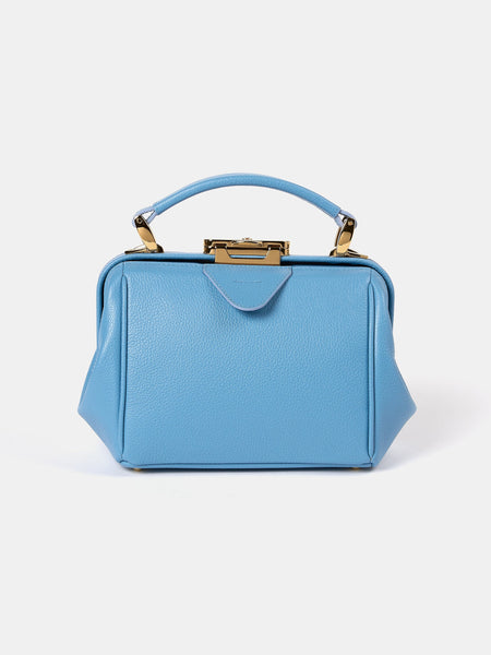新品☆ SOPHIE HULME アクアブルー ミニバッグ Sophie Mini Leather Handbag - Cloud Blue Calf Grain | Cambridge