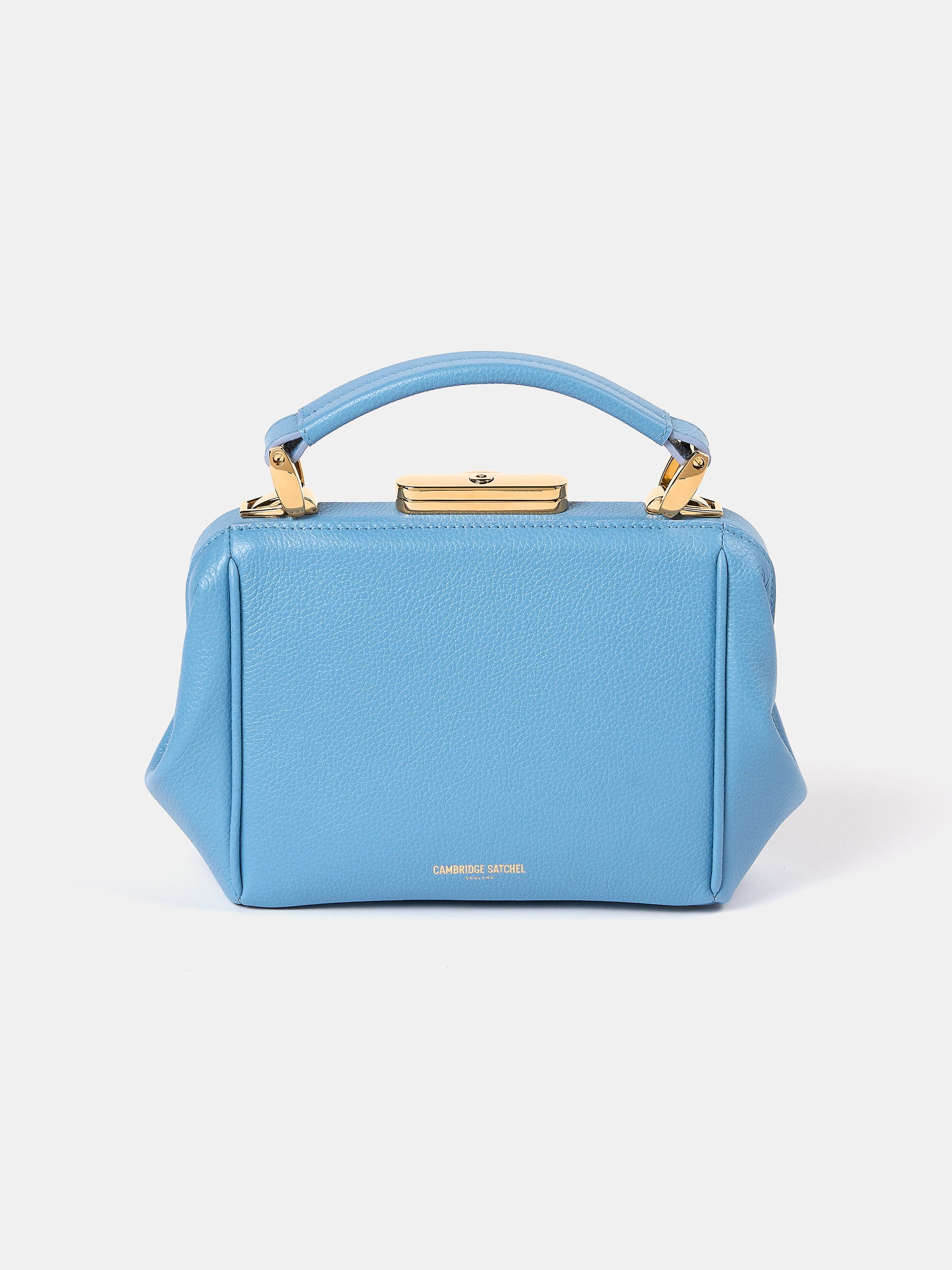 Sophie Mini Leather Handbag - Cloud Blue Calf Grain | Cambridge