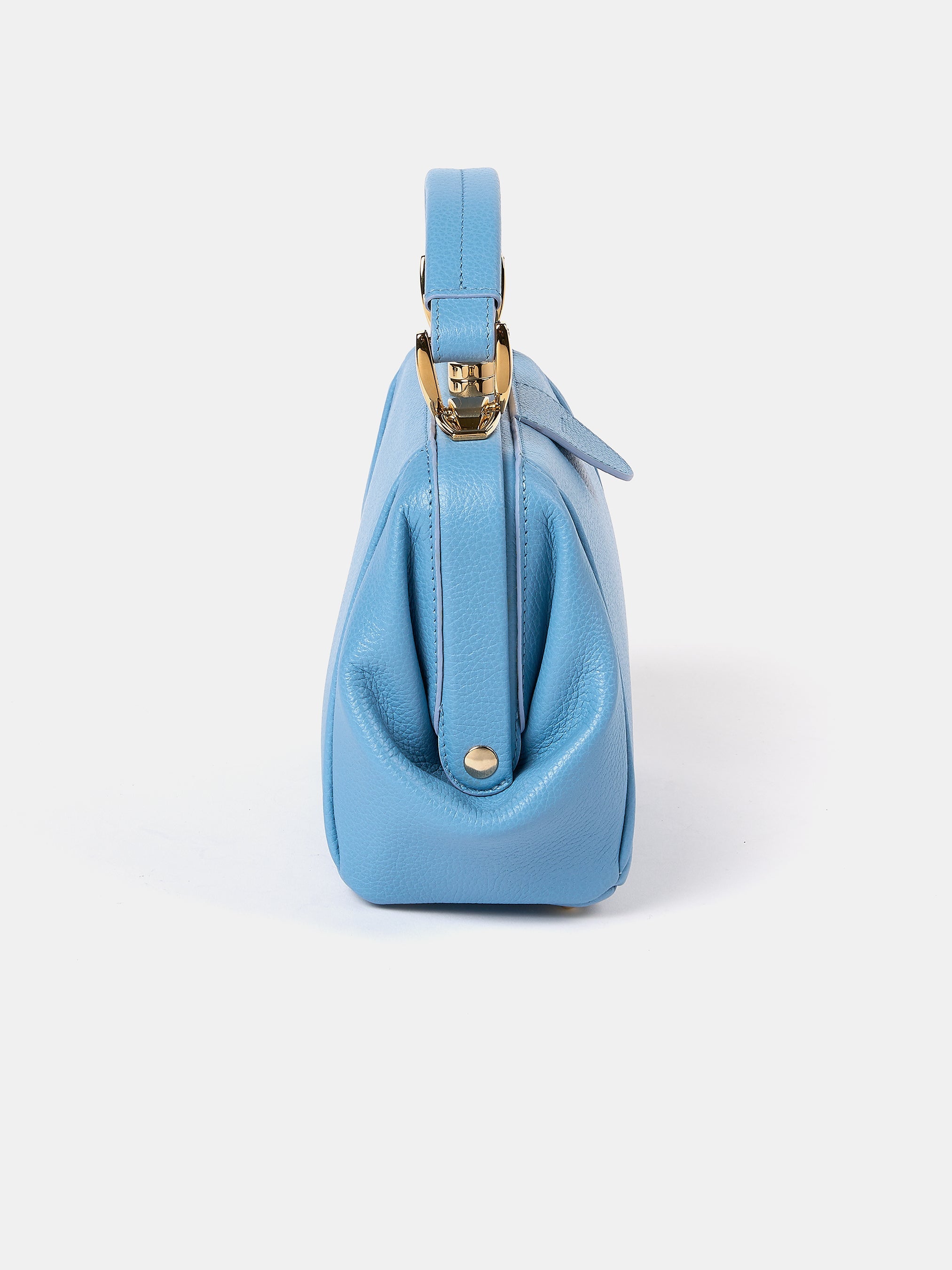 Sophie Mini Leather Handbag - Cloud Blue Calf Grain | Cambridge