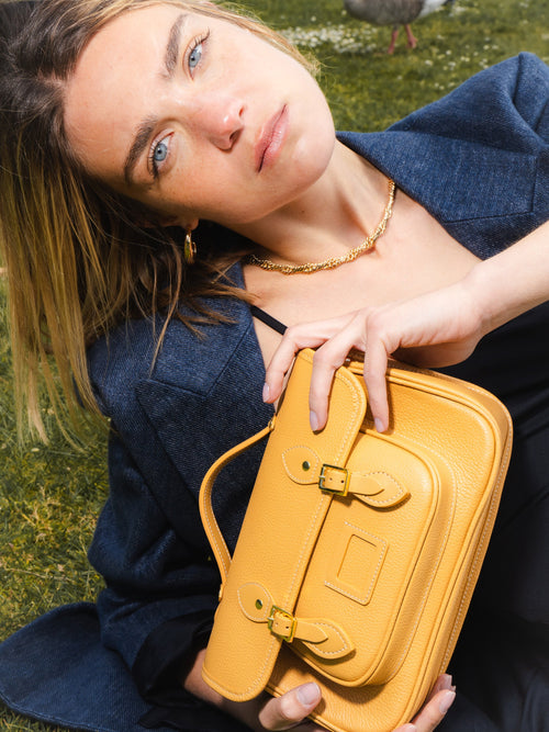 The Soft Satchel - Sand Calf Grain