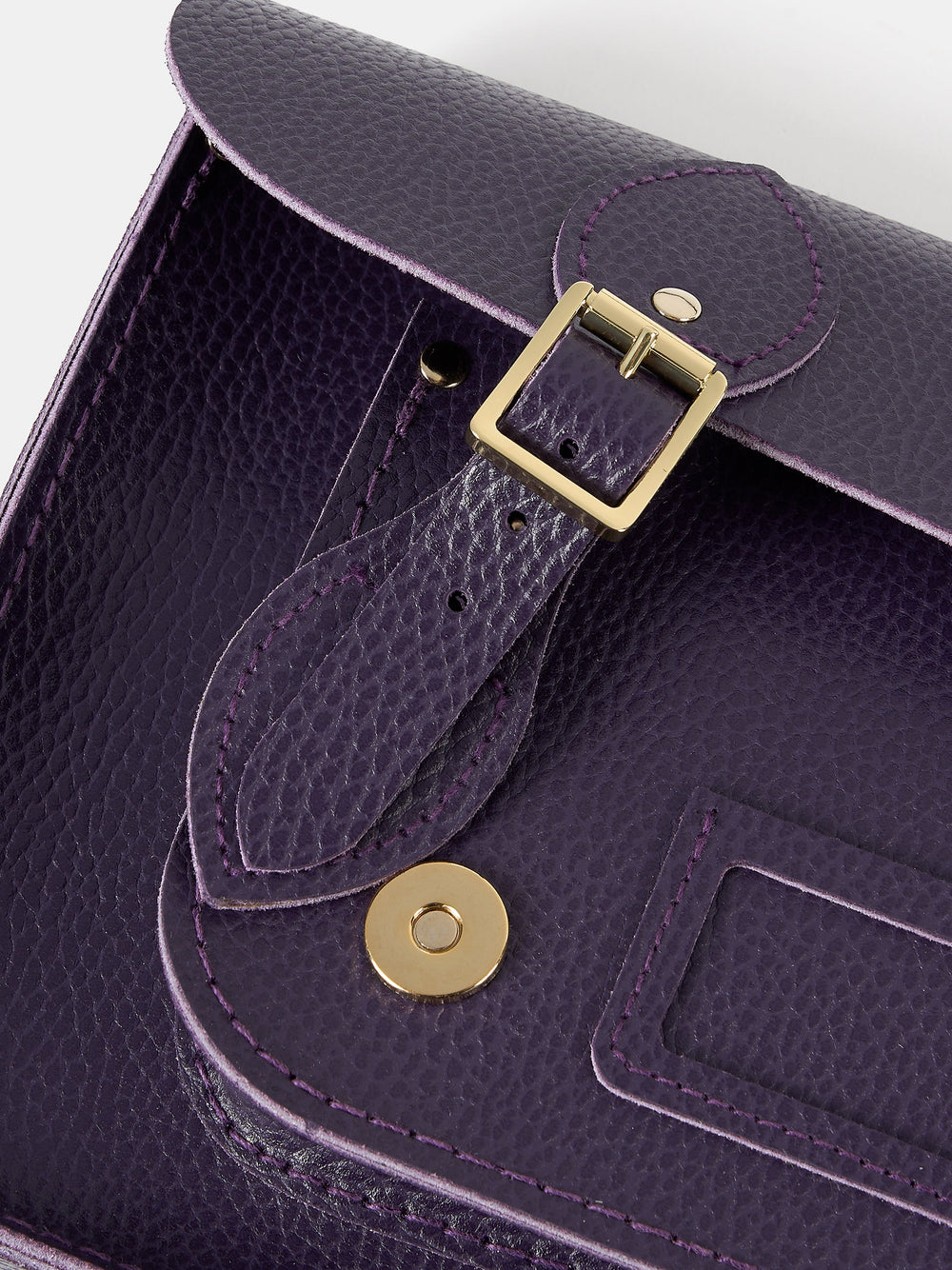 The Satchel Shoulder Bag - Deep Purple Celtic Grain