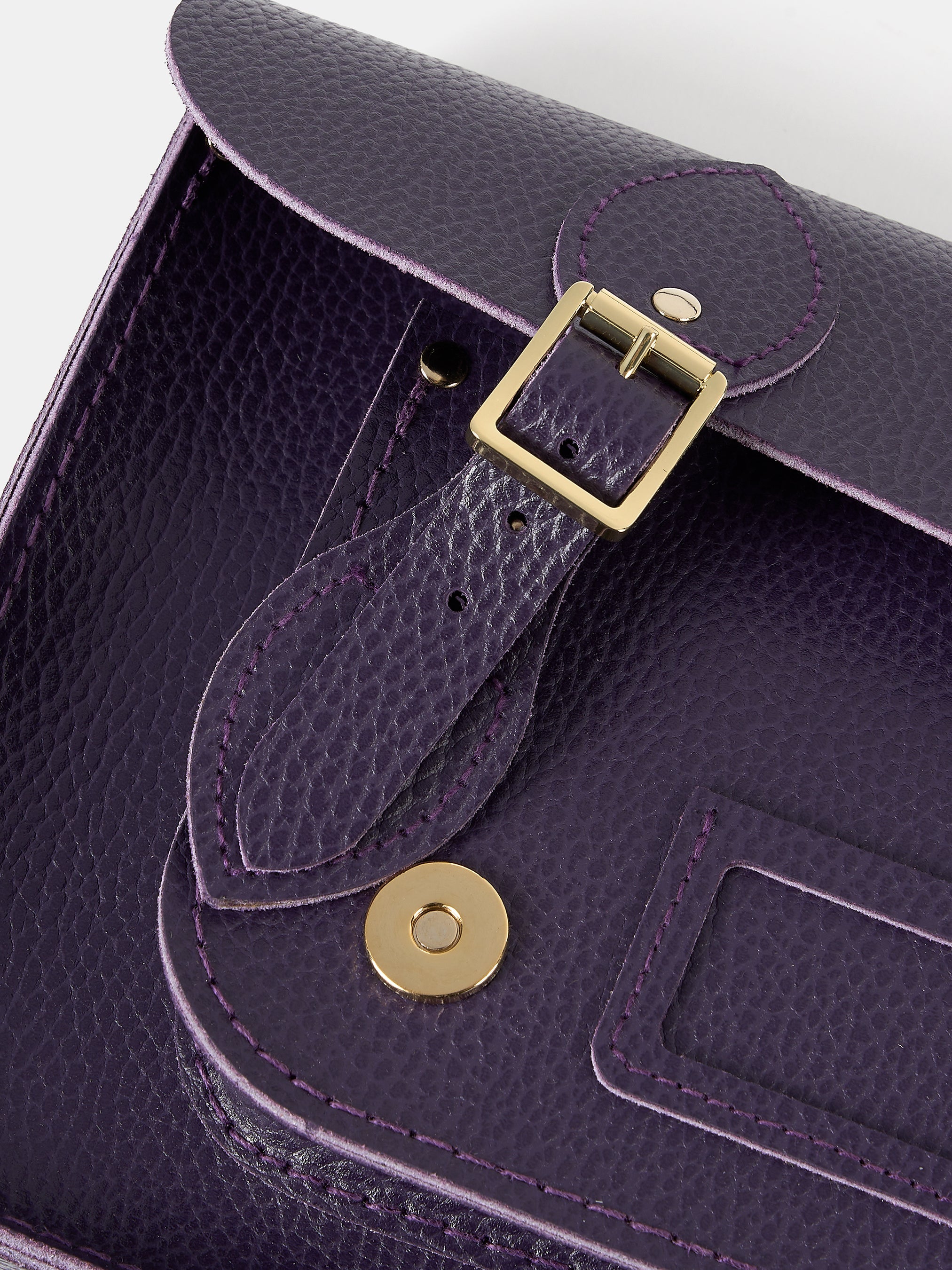 The Satchel Shoulder Bag - Deep Purple Celtic Grain