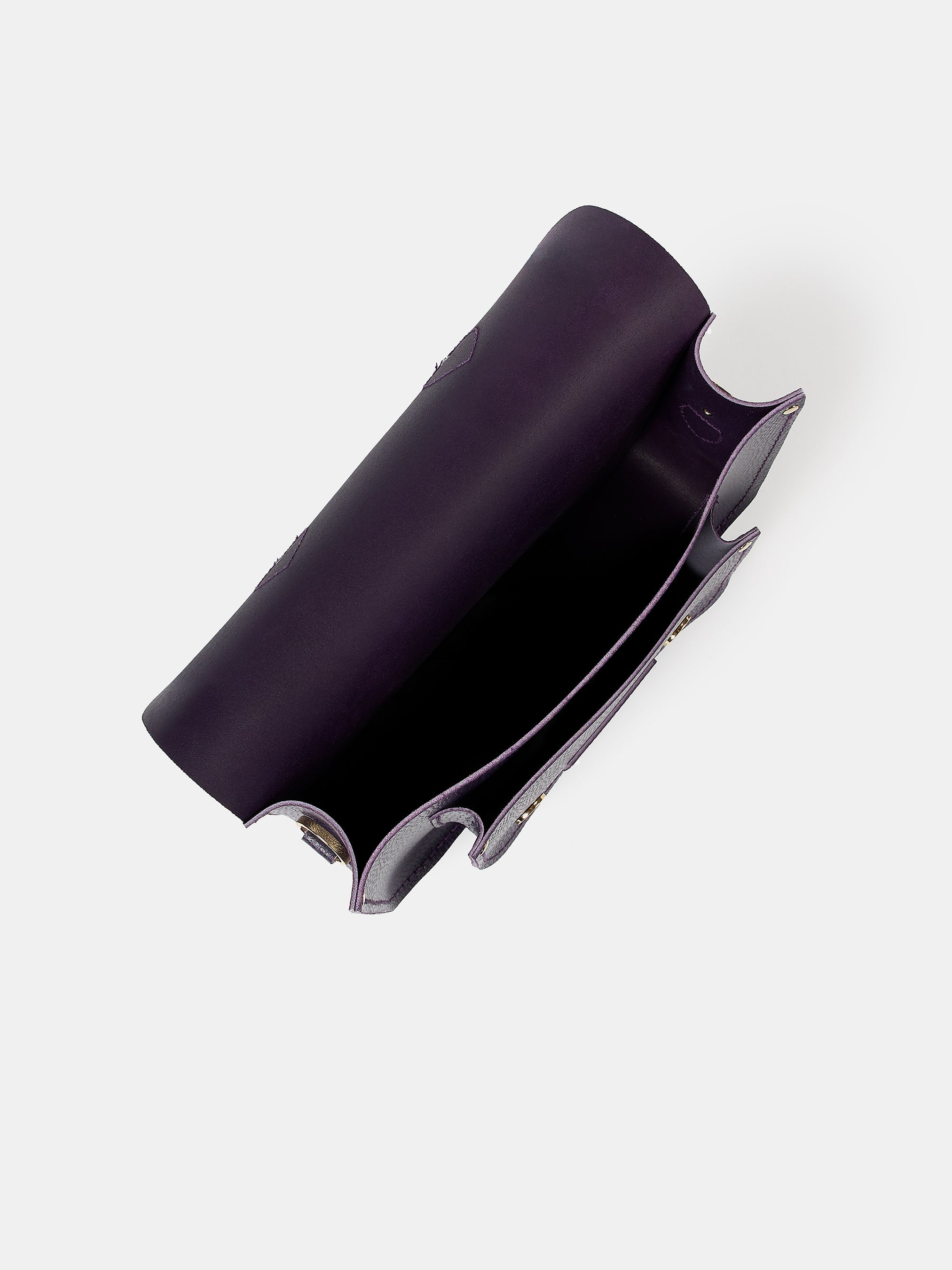 The Satchel Shoulder Bag - Deep Purple Celtic Grain