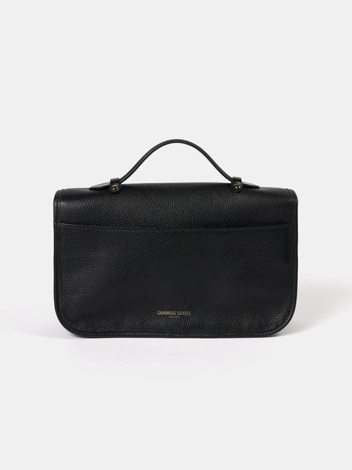 The Soft Satchel - Black Calf Grain