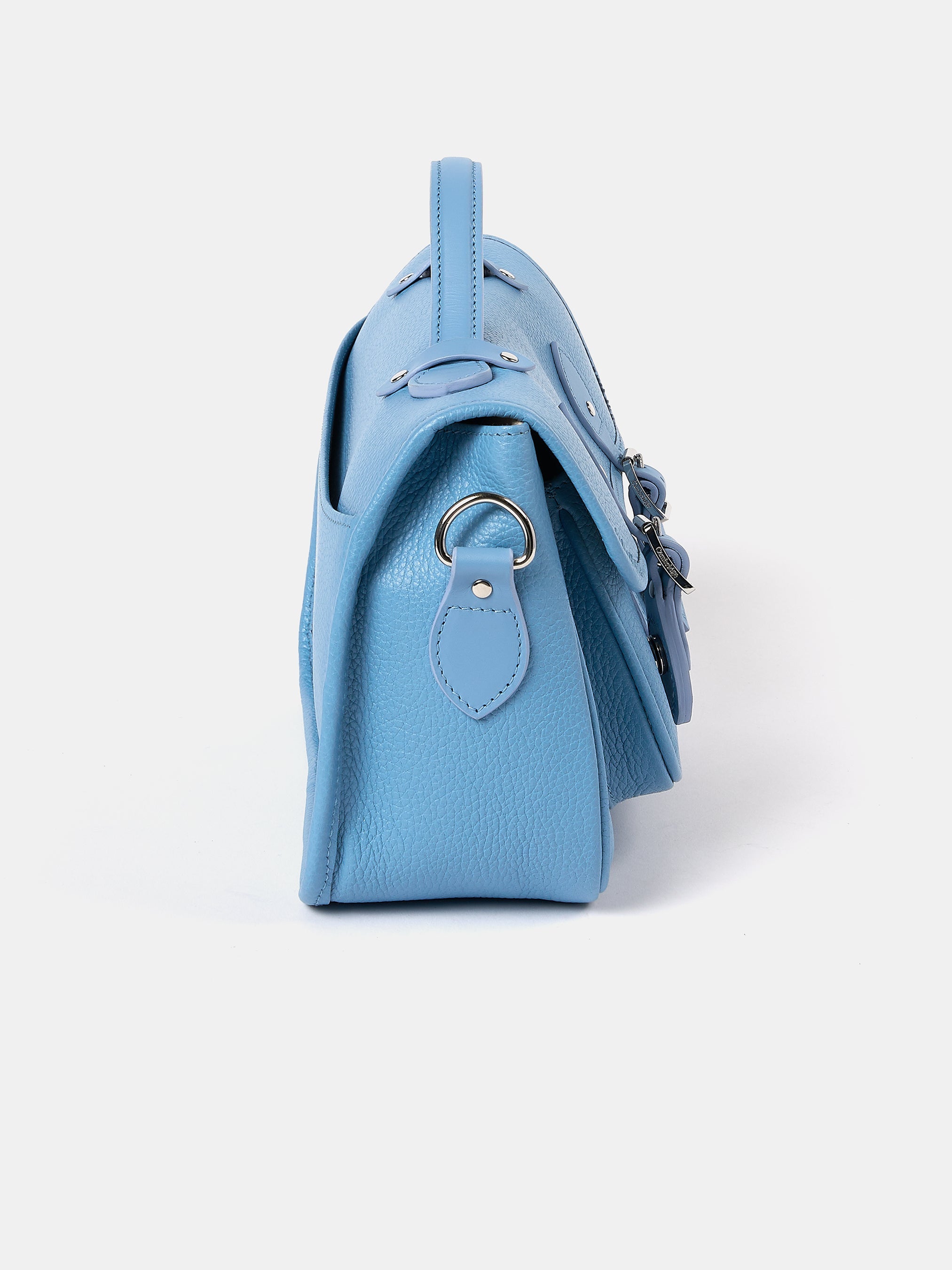 The Soft Satchel - Cloud Blue Calf Grain
