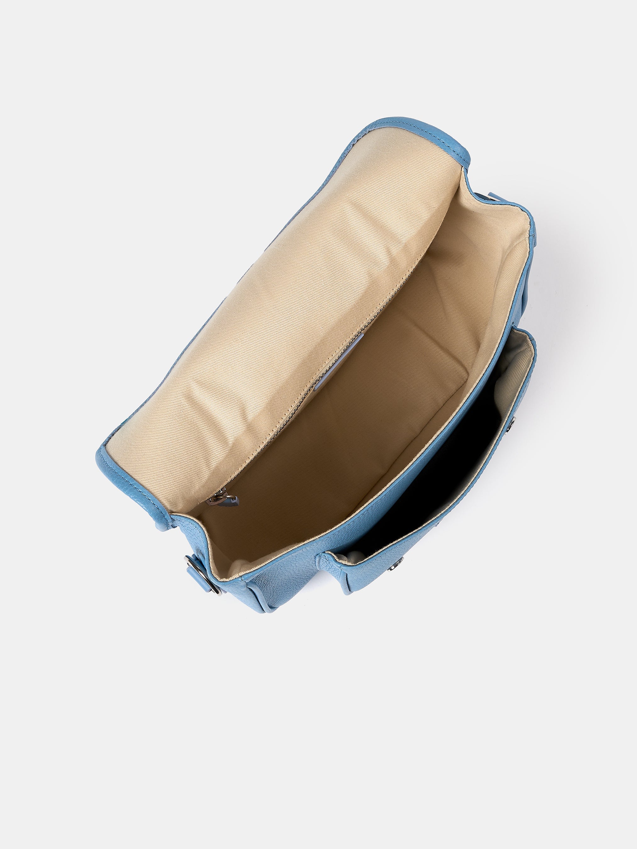 The Soft Leather Satchel - Cloud Blue Calf Grain | Cambridge Satchel