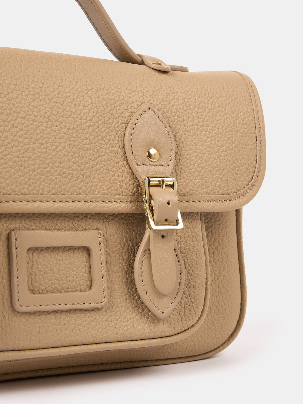 The Soft Satchel - Latte Calf Grain